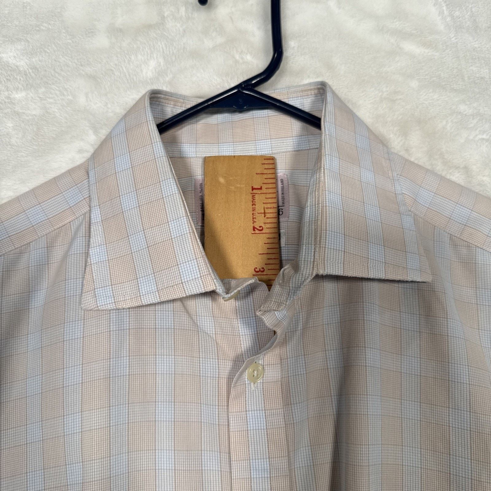 Thomas Pink Thomas Pink Long Mens 16 Sz 36 Sm Checks Long Sleeve Preppy Size US S / EU 44-46 / 1 - 3 Thumbnail