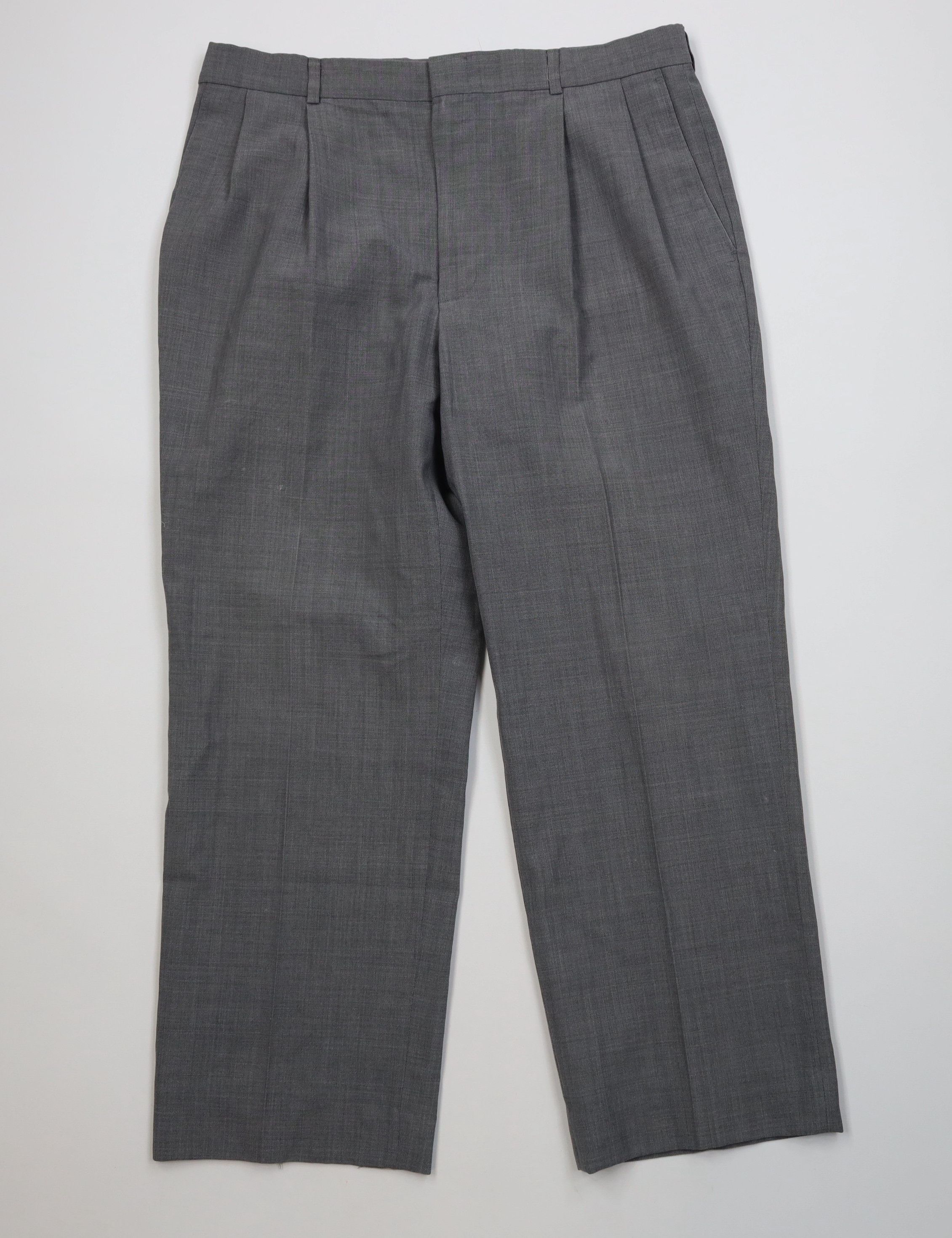 Vintage Vintage 70s Streetwear Chambray Wide Leg Chino Pants USA Size US 34 / EU 50 - 1 Thumbnail