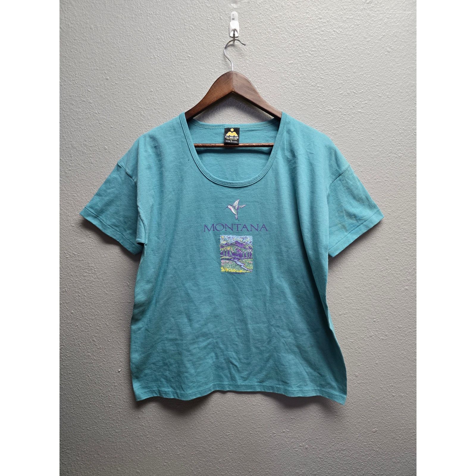 Vintage Vintage Womens Montana Nature Shirt Scenic Top 90s XL Tee Size L / US 10 / IT 46 - 1 Thumbnail