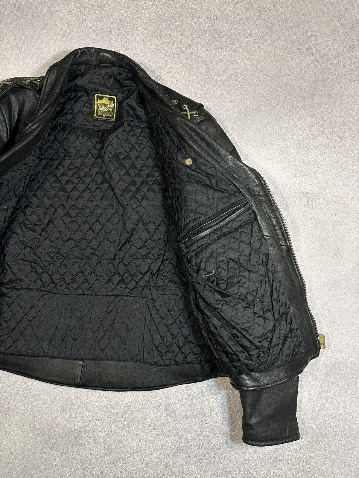 Other Vintage IXS Men’s Moto Heavy Lace-up Leather Jacket Sz M Size US M / EU 48-50 / 2 - 9 Thumbnail