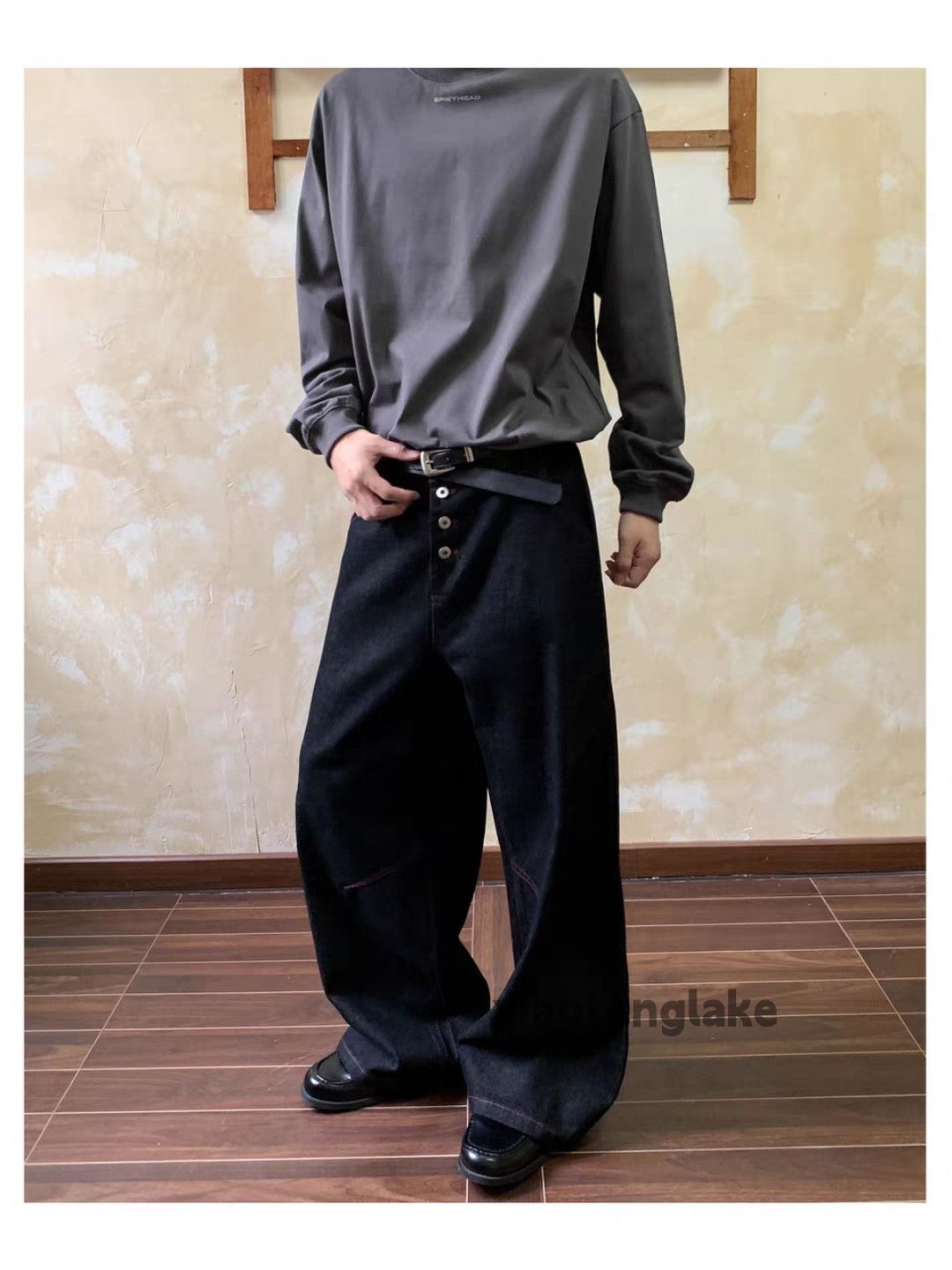 Jean ltx vintage loose baggy skate hiphop flared dance jeans Size US 34 / EU 50 - 6 Thumbnail