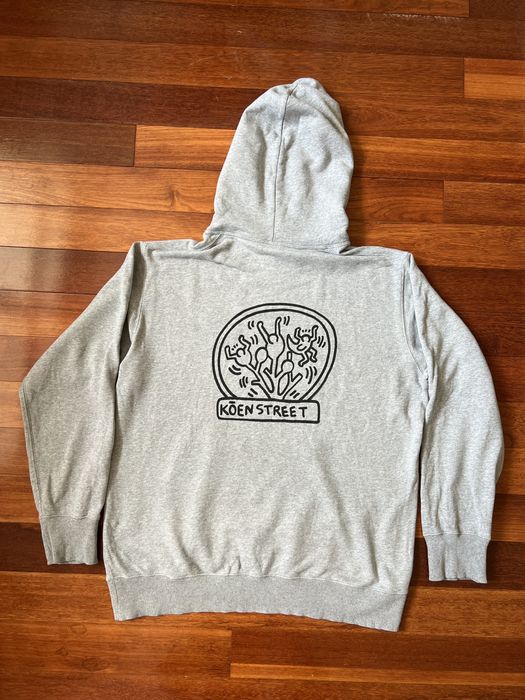 Uniqlo Keith Haring x Uniqlo Koen Street Grey Hoodie Grailed