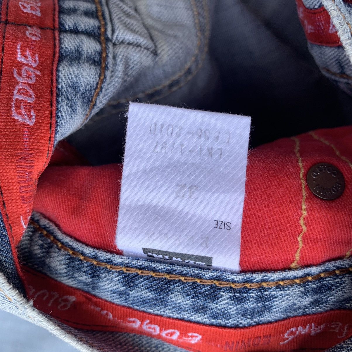 Japanese Brand Vintage 90s Era Japan Edwin Blue Washed Distressed Jeans W34 Size US 34 / EU 50 - 15 Thumbnail