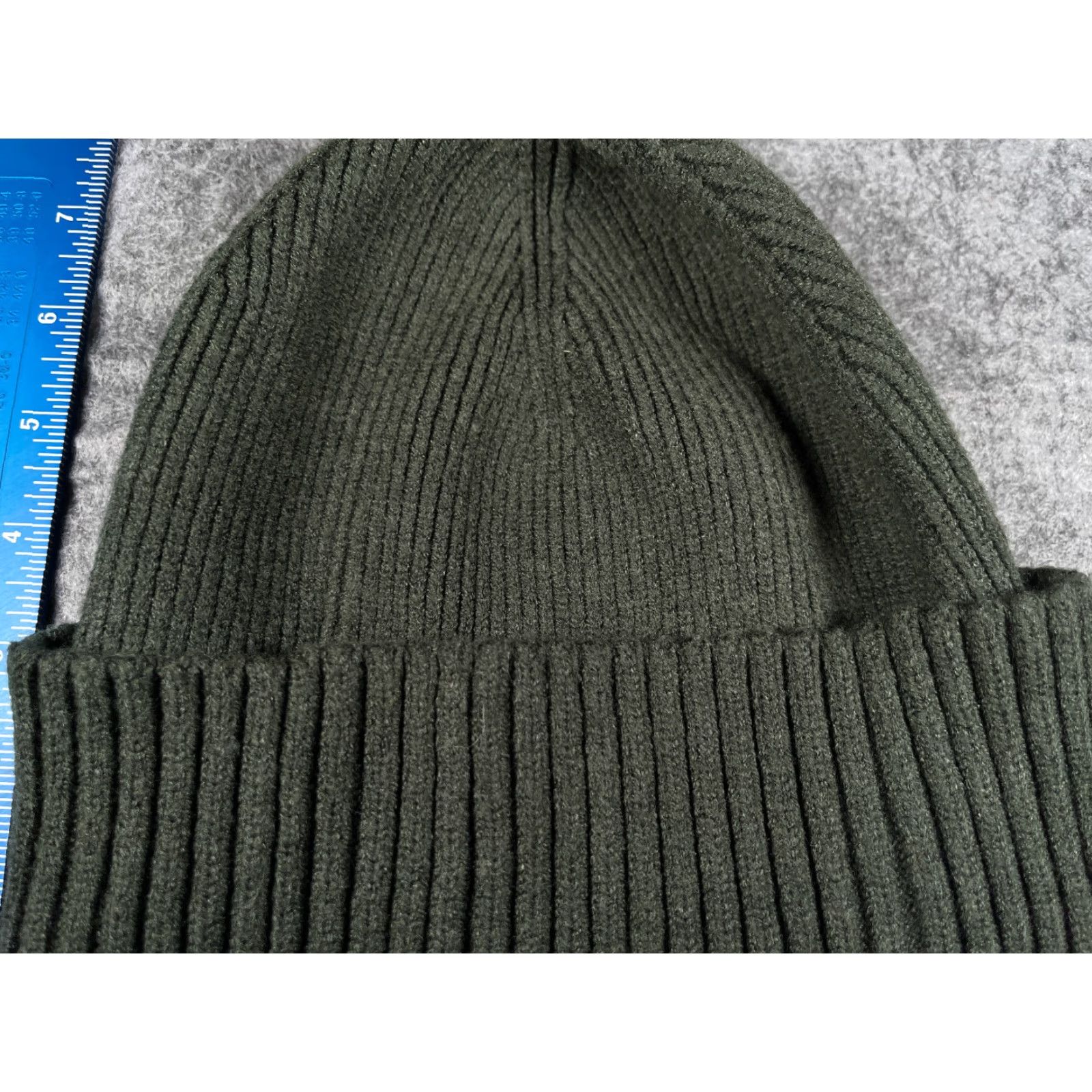 Vintage Time And Tru Beanie Toque Womens One Size Green Ribbed Knit Polyester Blend Ski Hat/Cap Size ONE SIZE - 2 Thumbnail