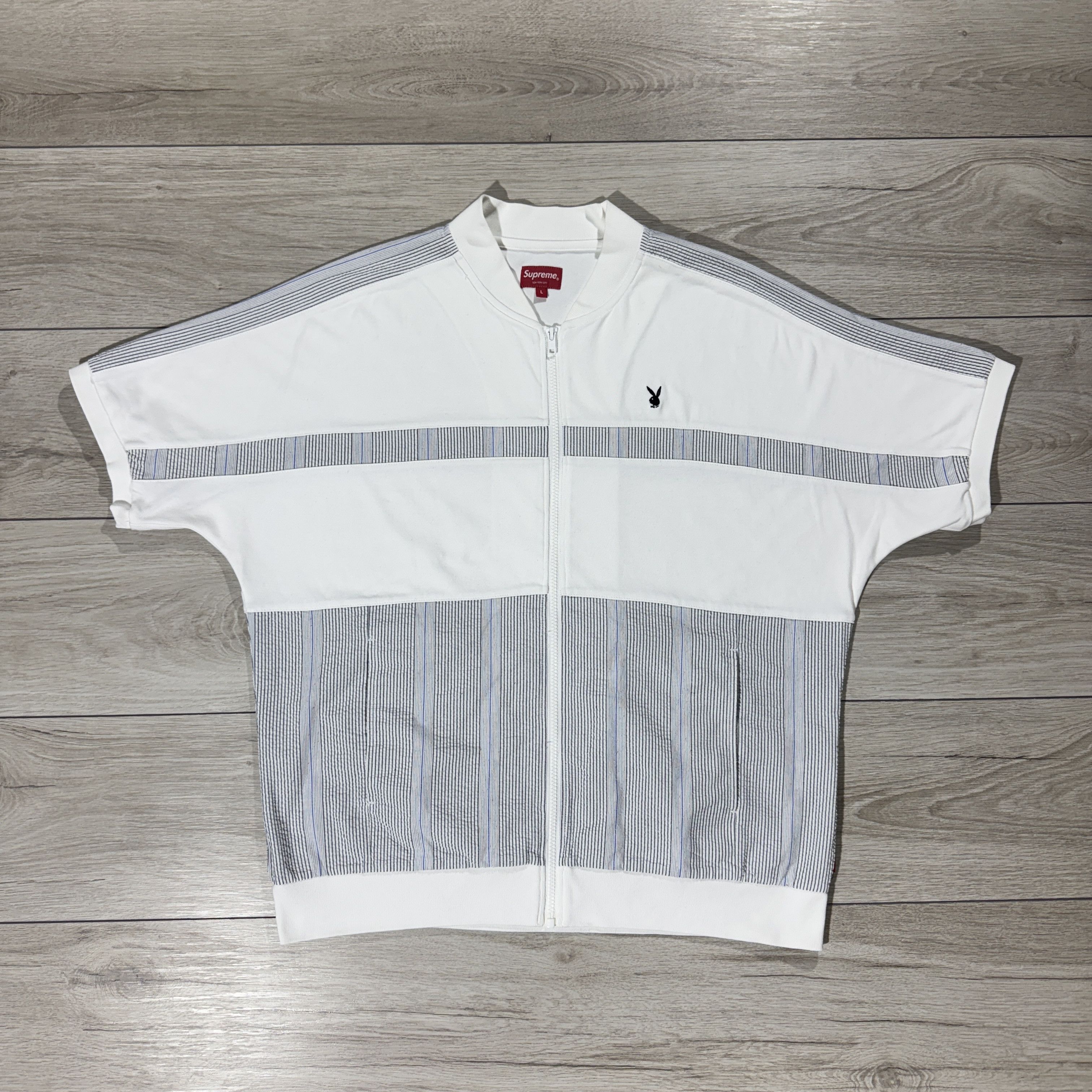 Supreme Supreme abstract textured zip up polo | Grailed
