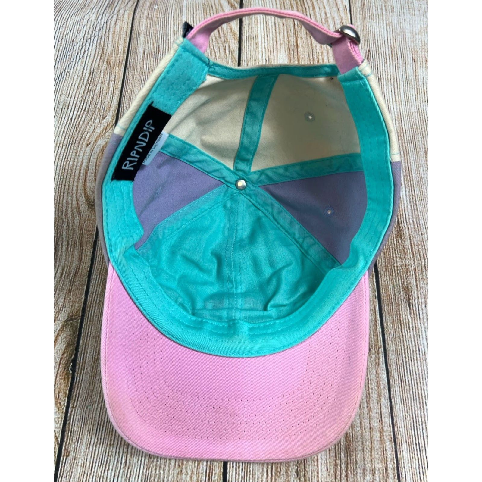 RIPNDIP Teddy Fresh Ripndip Colorful Hat Baseball Cap Adjustable Strap Mens One Size Multicolor Solid Color Size ONE SIZE - 2 Thumbnail