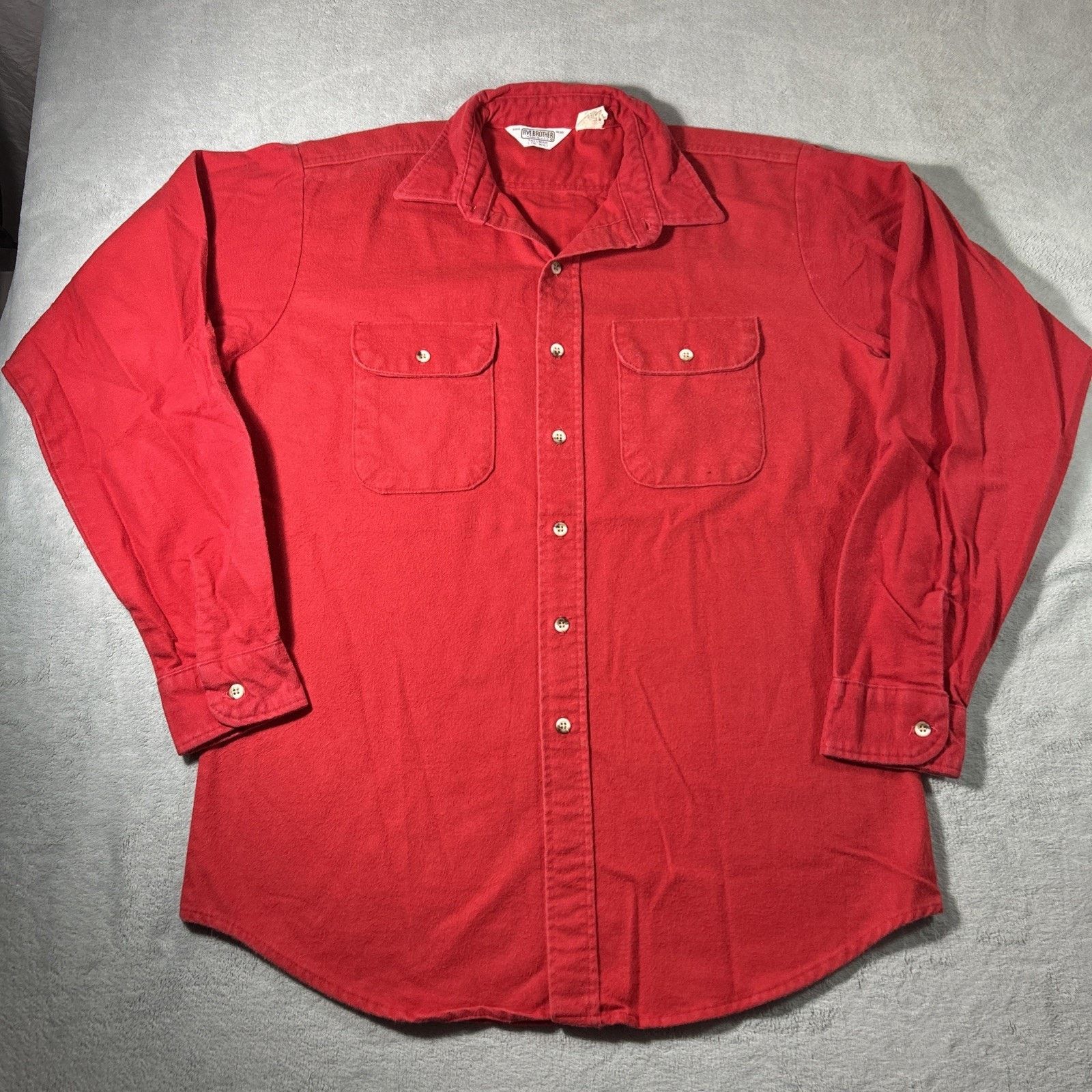 FiveBrother Five Brother Chamois Flannel Button Up Shirt Large Heavy Size US L / EU 52-54 / 3 - 5 Thumbnail