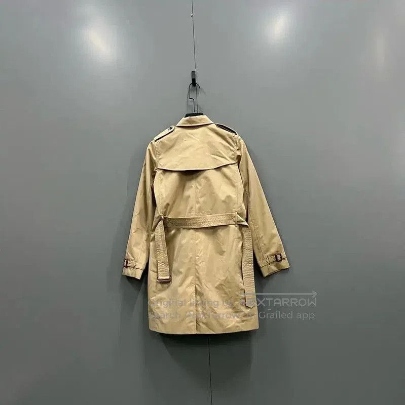 Burberry Burberry Khaki Cotton Mid-Length Women's Coat. Size XXS / US 00 / IT 34 - 2 Thumbnail