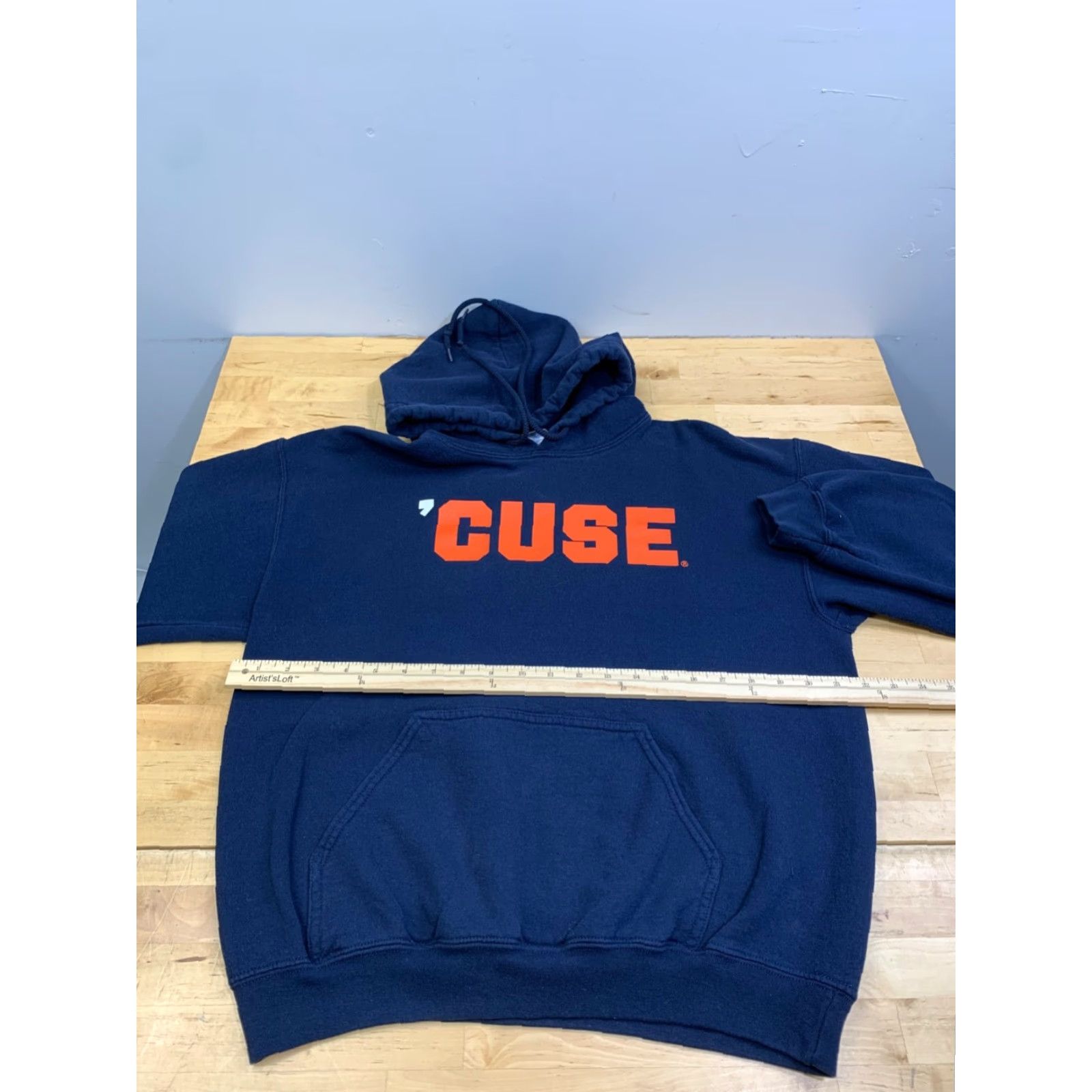 Gildan VINTAGE Syracuse 'CUSE Hoodie Men M Blue Pullover College University 13035 Size US M / EU 48-50 / 2 - 5 Thumbnail