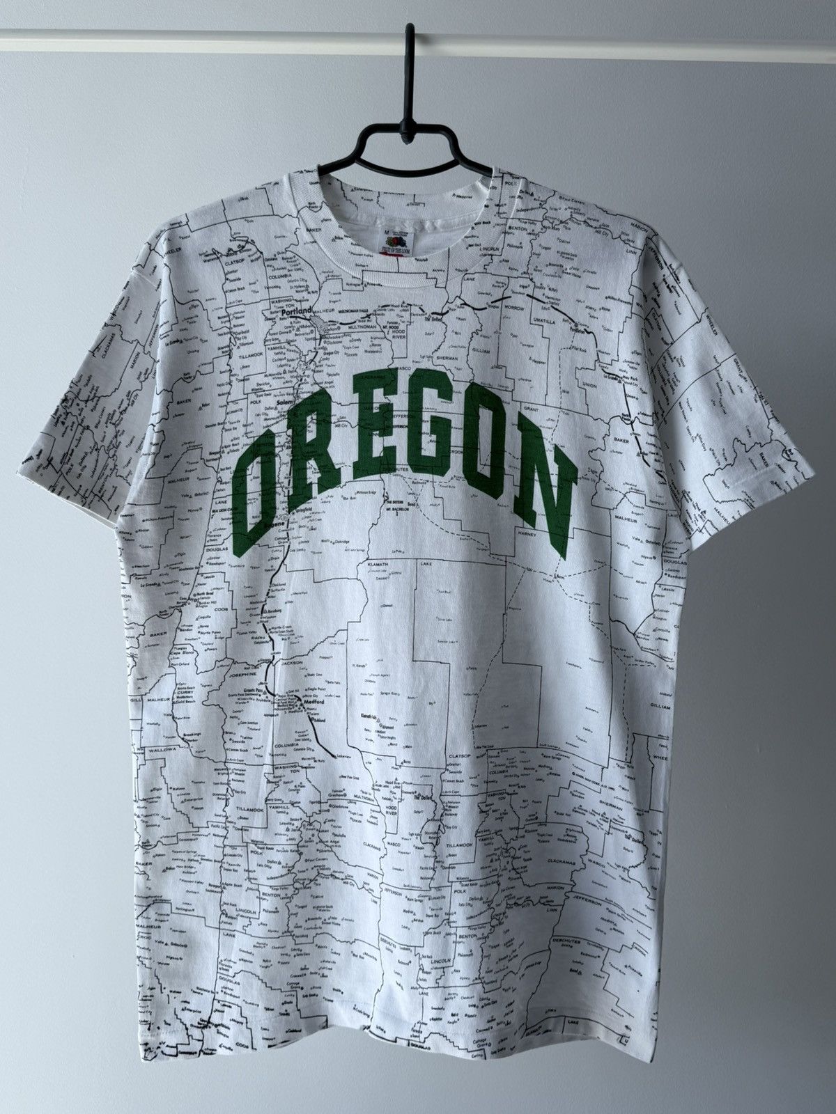 Vintage Vintage 90s Oregon Map AOP T-Shirt Tee Size US M / EU 48-50 / 2 - 1 Thumbnail