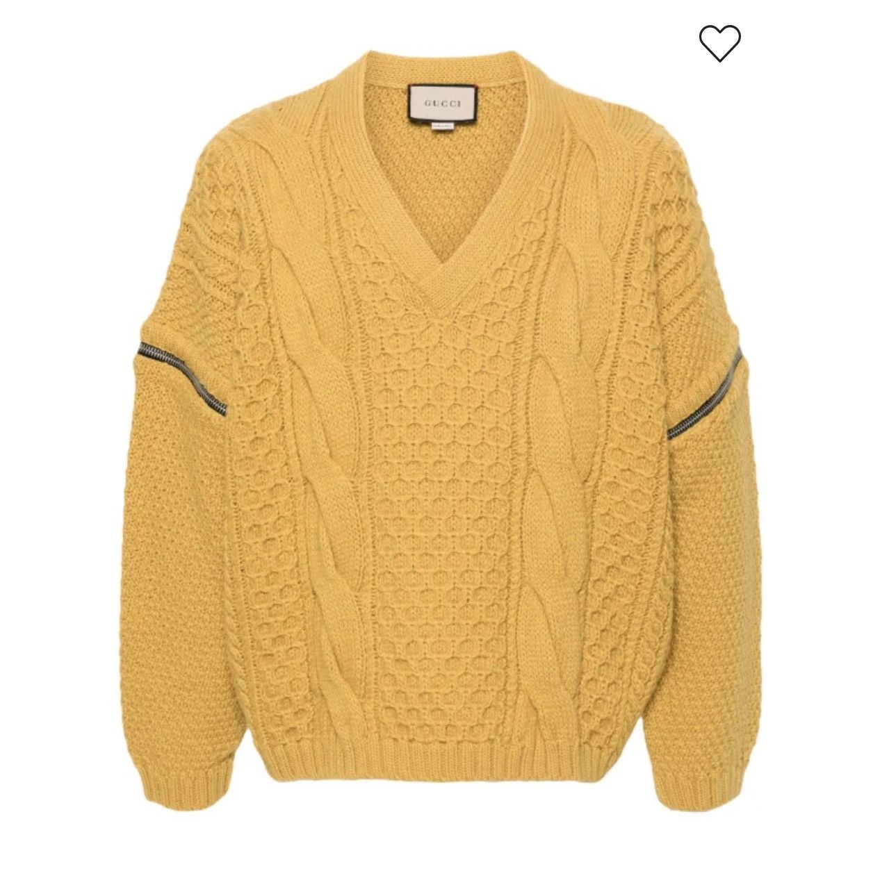 Gucci Gucci New Kable Knit yellow-mustard wool jumper, size M Size US M / EU 48-50 / 2 - 4 Thumbnail