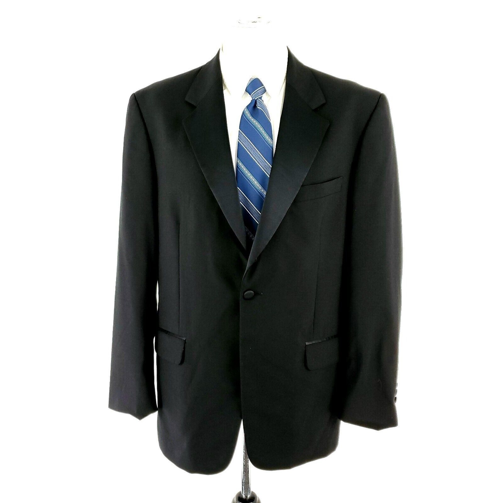 Vintage Cricketeer Wool 1 Felt Button Tuxedo Jacket 40R Black Size 40R - 3 Thumbnail