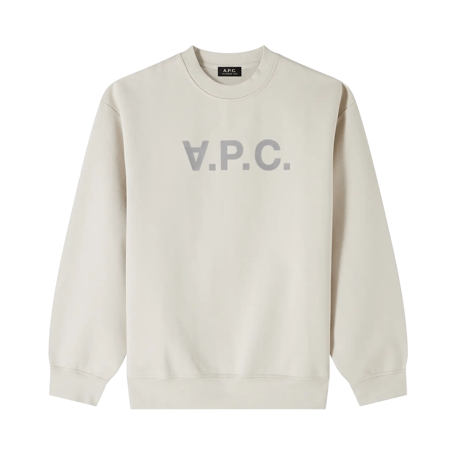 A.P.C. o1s22i1n0925 'Grand VPC' Oversize Sweatshirt in Beige Size S / US 4 / IT 40 - 1 Thumbnail
