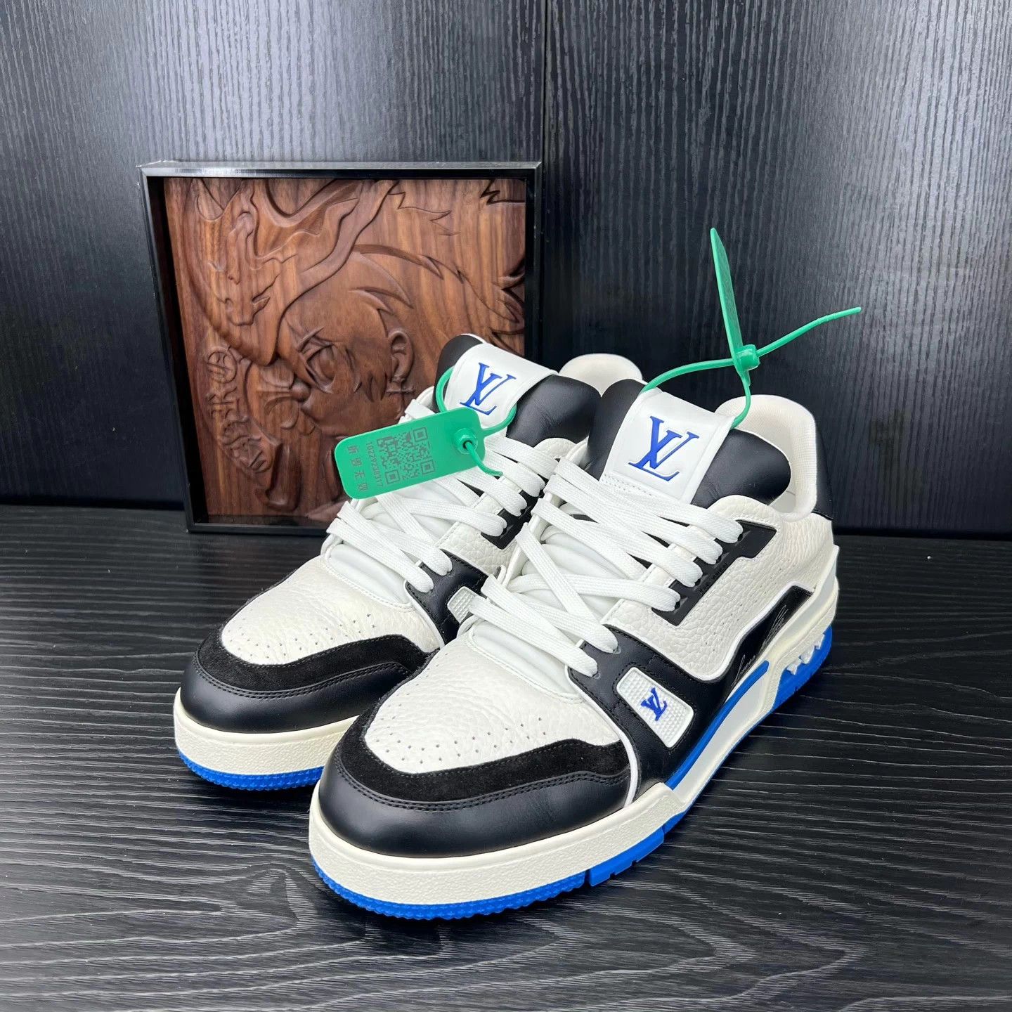 Louis Vuitton LV Trainer Black & Blue US 7 / EUR 41 New Size US 8 / EU 41 - 1 Thumbnail