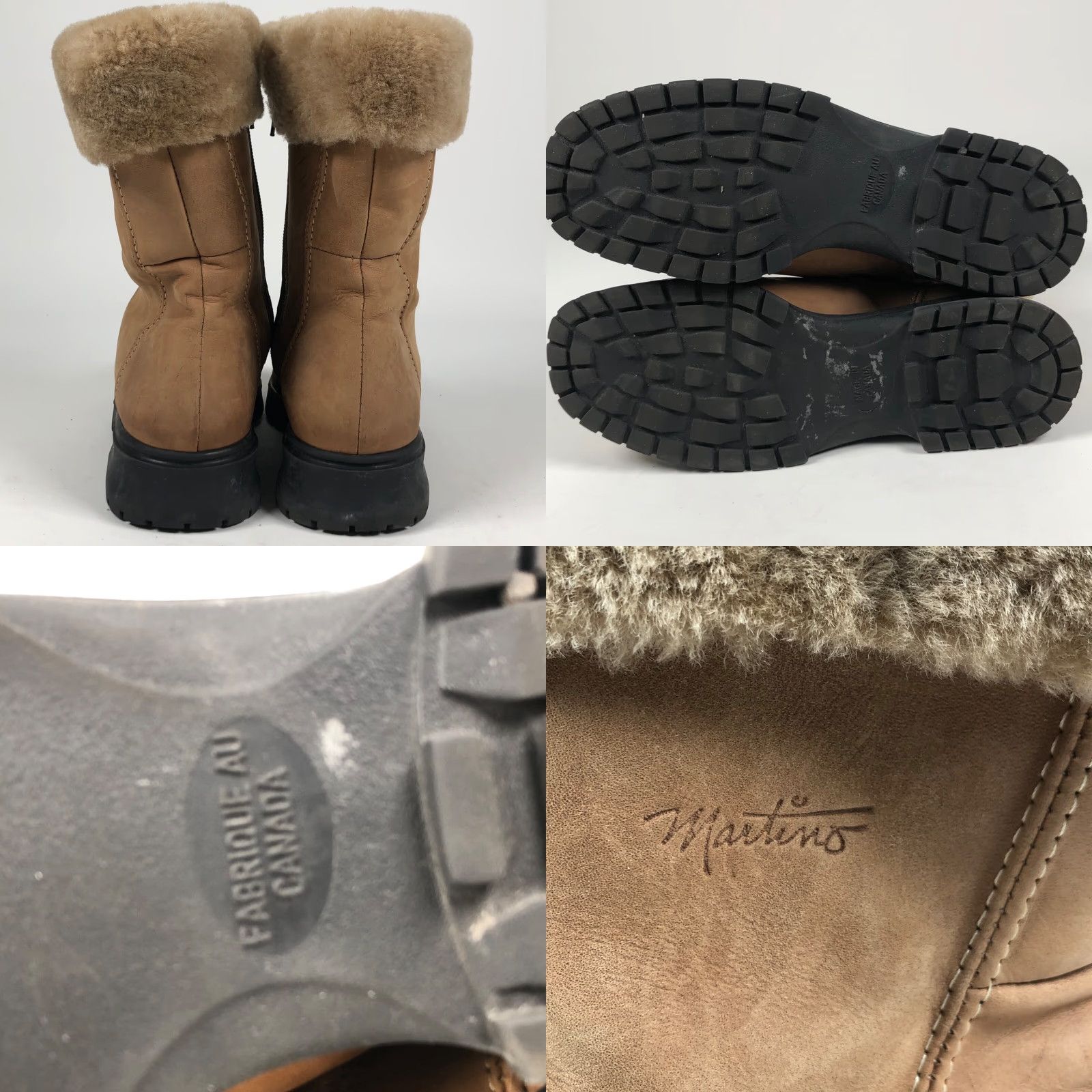 Vintage VINTAGE Martino Boots Womens Brown Leather Shearling Lined Zip Mid-Calf D Width 9.5 Size US 10 / IT 40 - 8 Thumbnail