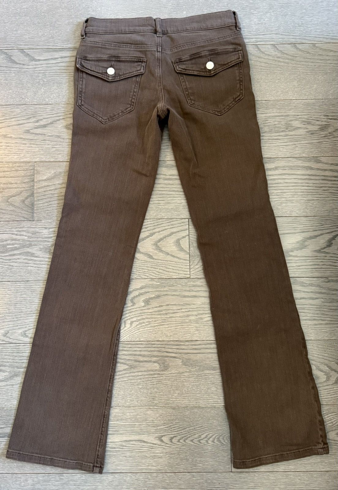 Guizio Danielle Guizio Brown Low Rise Denim Pants Size 24" / US 00 / IT 34 - 2 Thumbnail