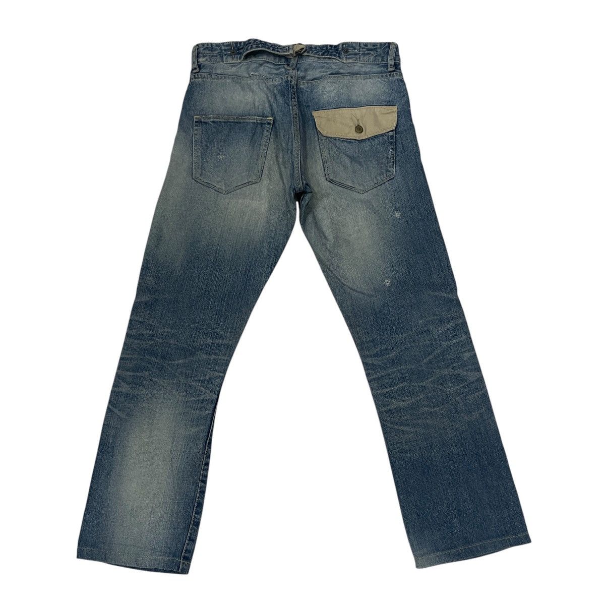 Japanese Brand Vintage Japanese Designer Distressed Buckle Denim Size US 30 / EU 46 - 6 Thumbnail