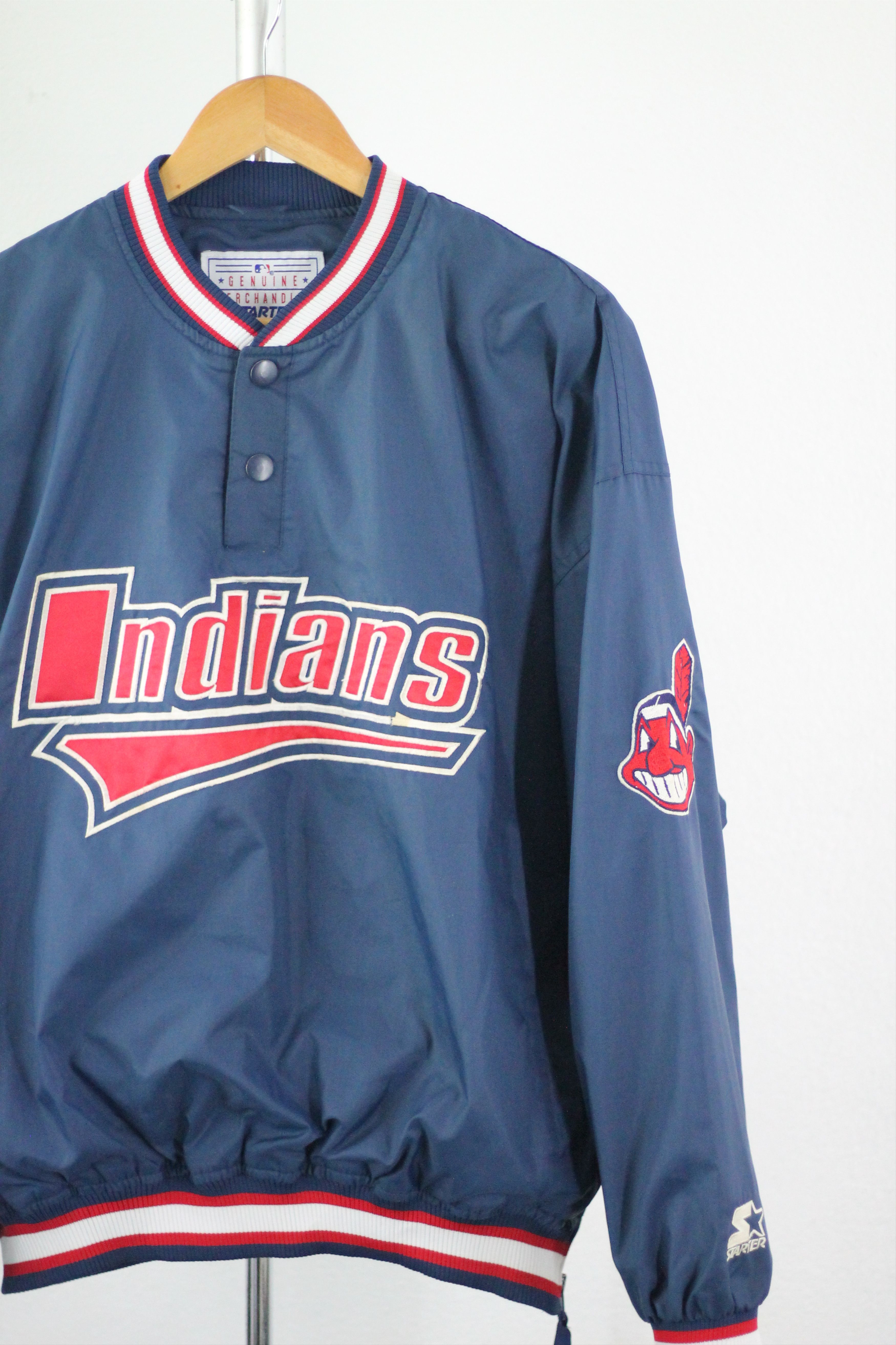 MLB × Starter × Vintage Vintage 90's STARTER x CLEVELAND INDIANS Jacket. Size US L / EU 52-54 / 3 - 2 Thumbnail