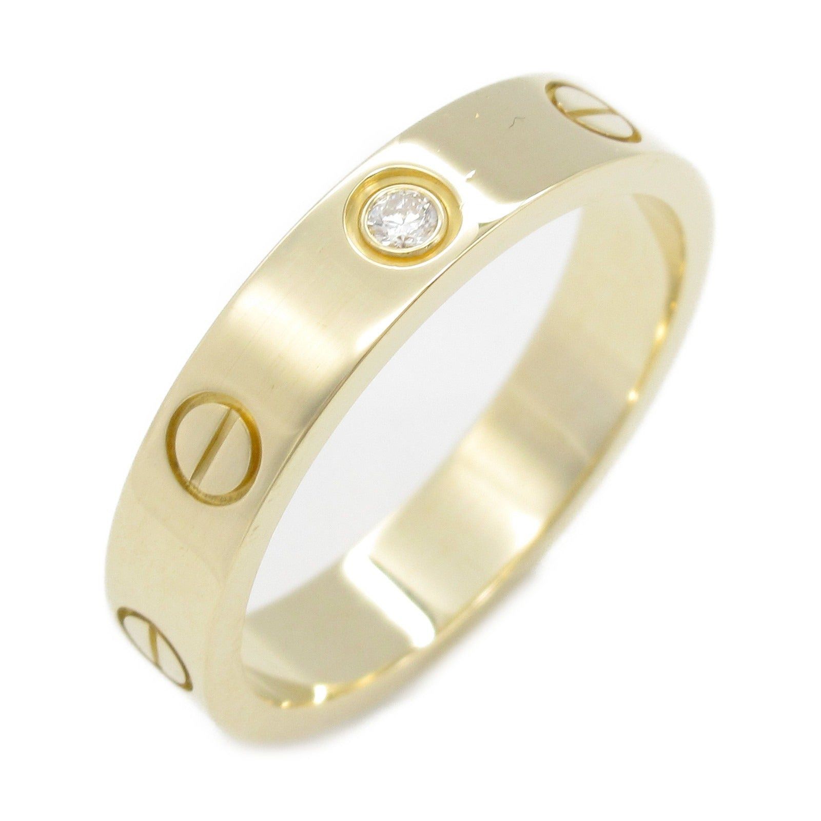 Cartier Cartier Mini Love Ring 1P Diamond K18 (Yellow Gold) Clear Size ONE SIZE - 1 Thumbnail