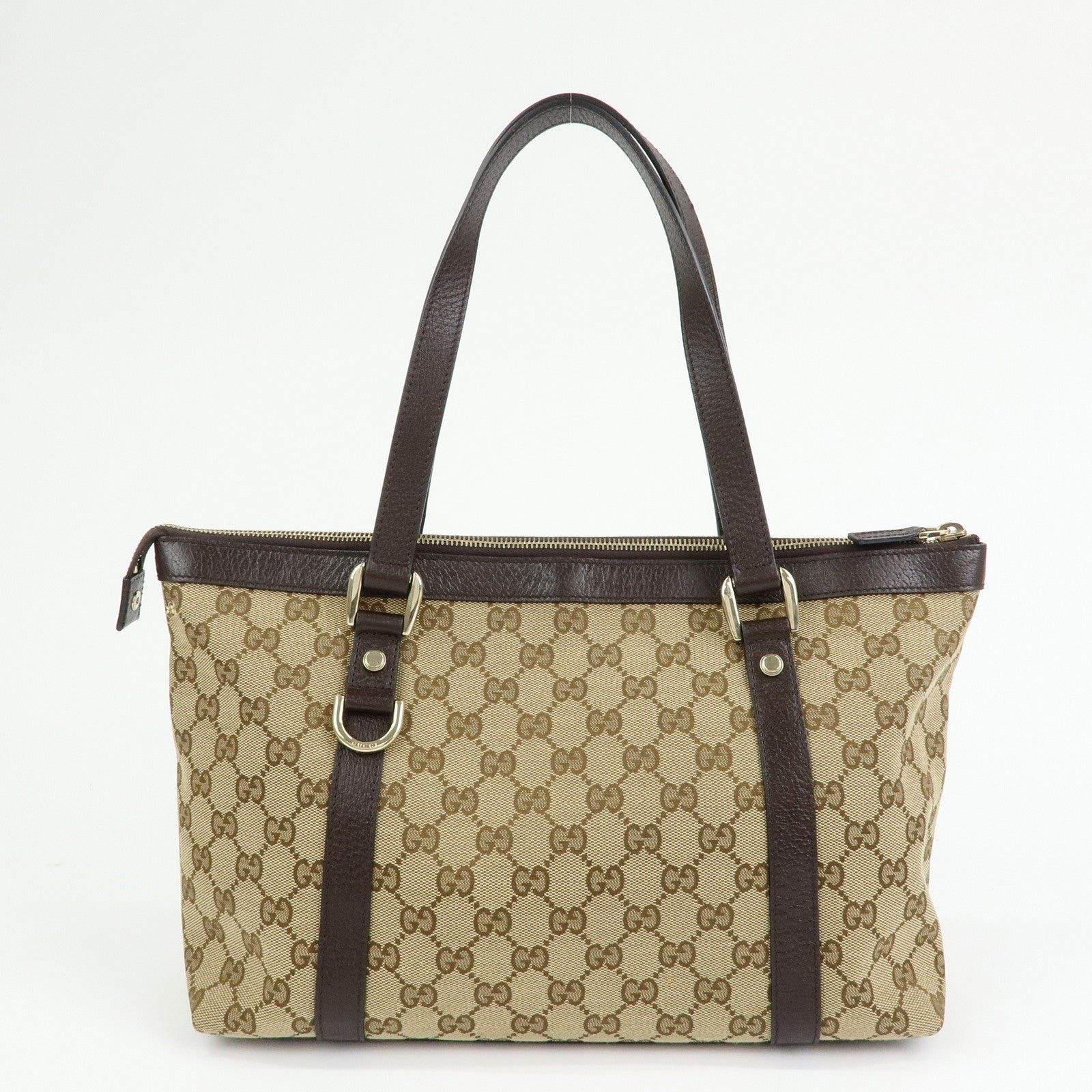 Gucci Gucci Abbey GG Canvas & Leather Tote Brown Size ONE SIZE - 2 Thumbnail