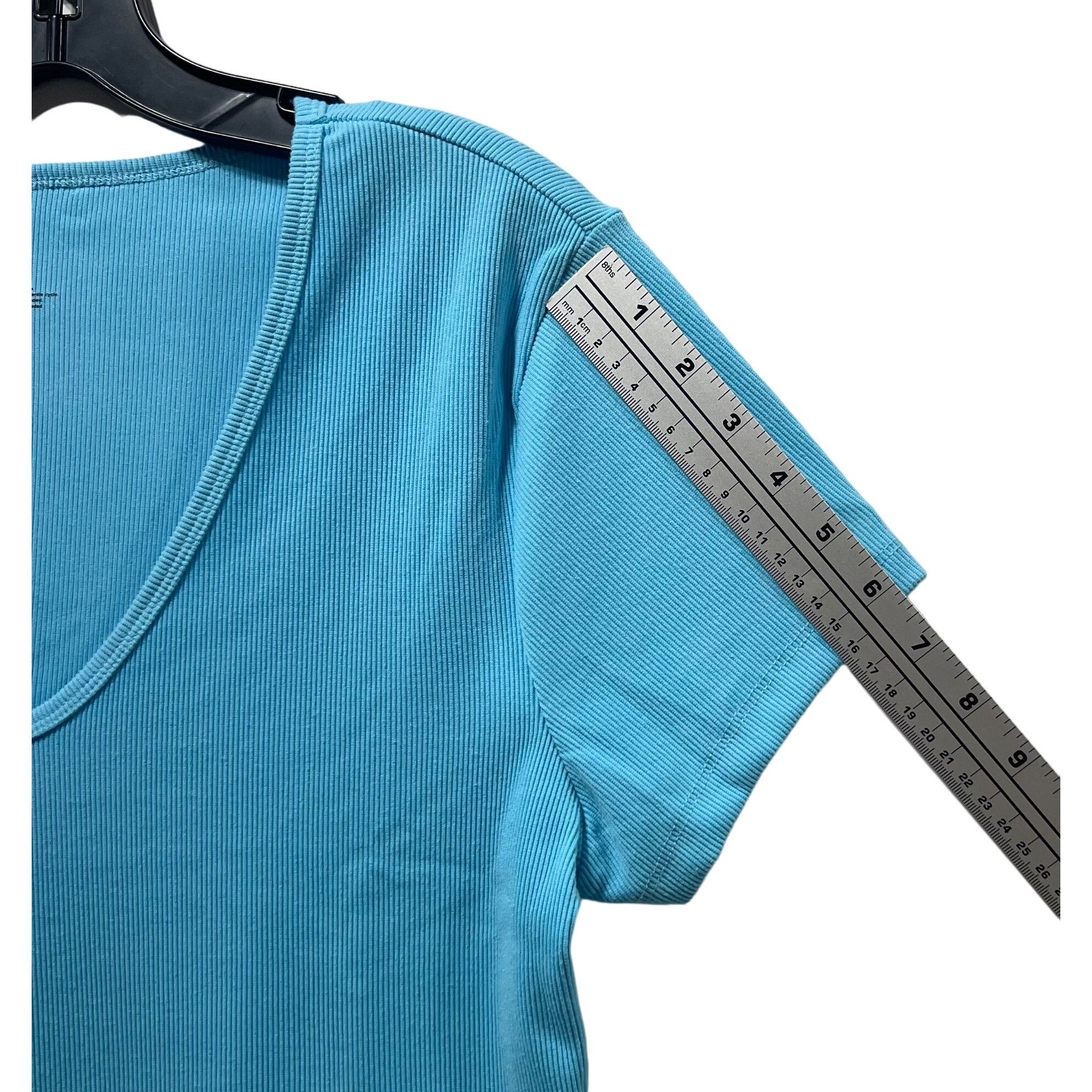 Other Rue + - Women's Short Sleeve Top - Light Blue - 2X Size XXL / US 16-18 / IT 52-54 - 7 Thumbnail