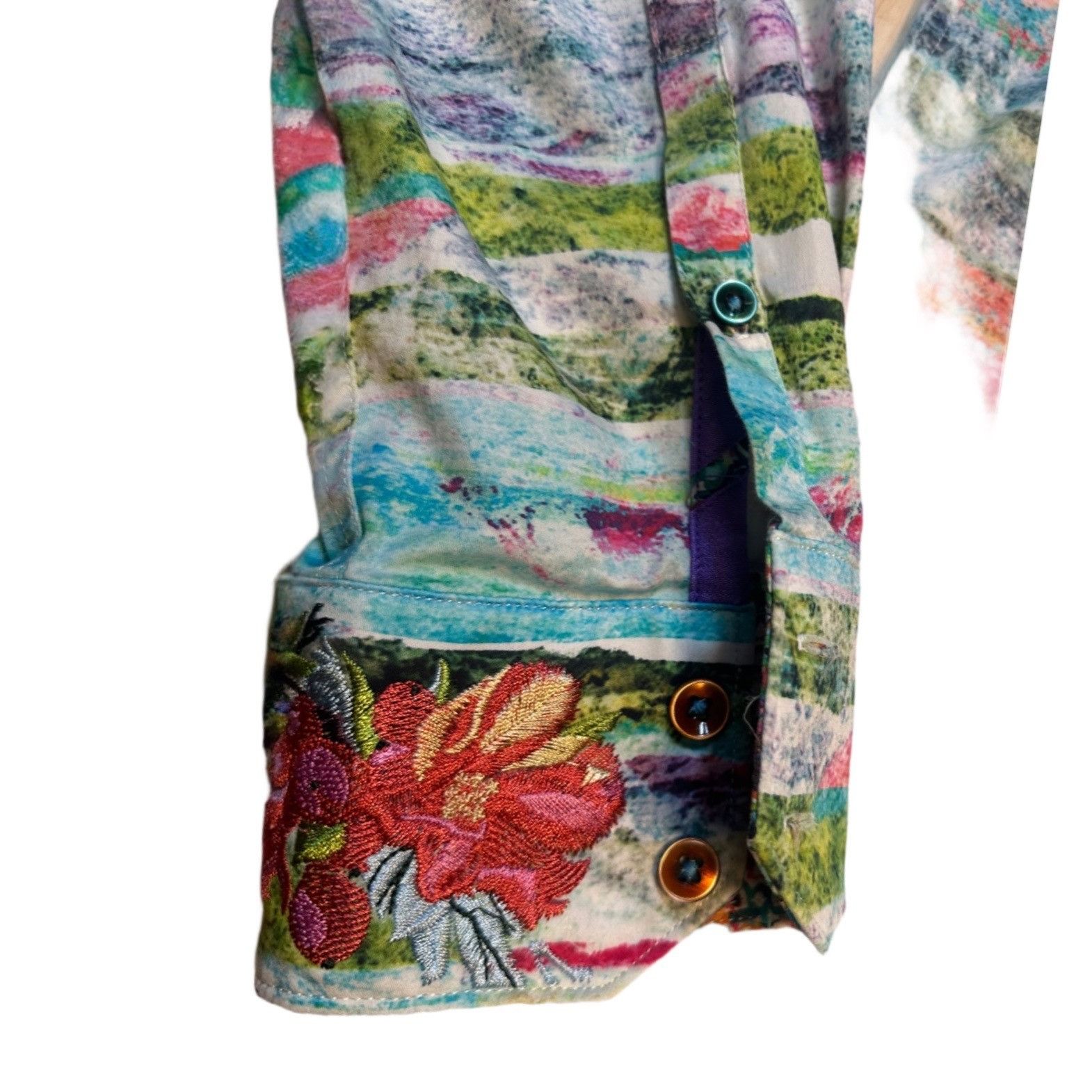 Robert Graham Robert Graham Bedouins Multicolor Summer Sunset Stripe Shirt Size US M / EU 48-50 / 2 - 6 Thumbnail