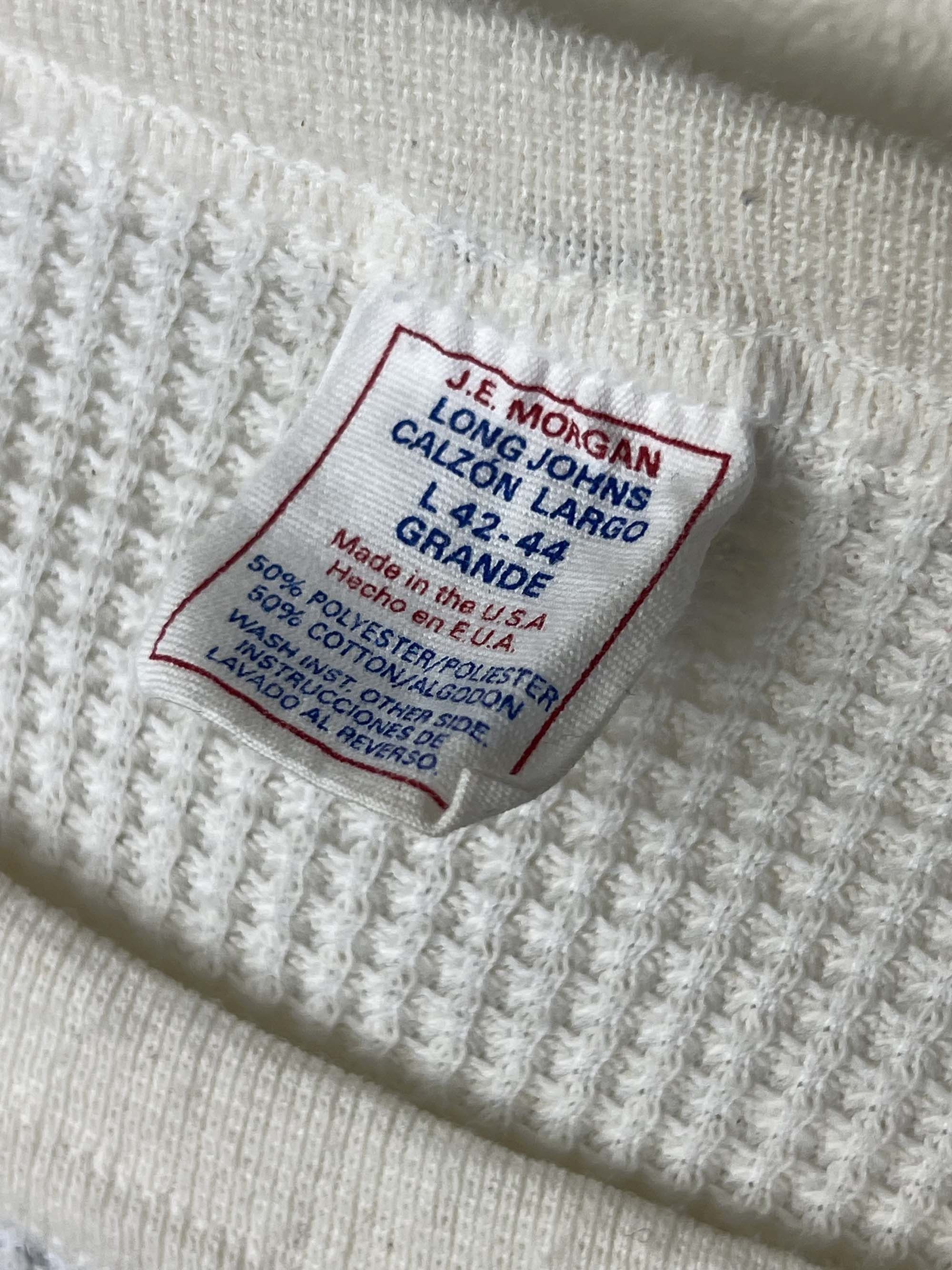 Vintage Vintage 1980's J.E. Morgan White Long Johns Thermal Shirt Size US L / EU 52-54 / 3 - 8 Thumbnail