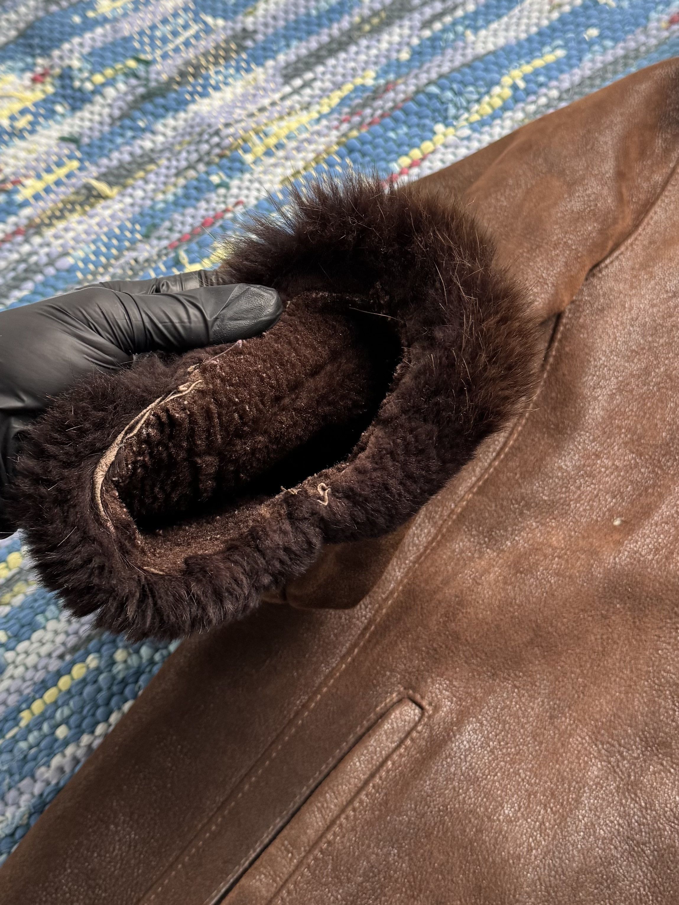 Vintage Vintage Real Sheepskin Jacket With Hood D15 Size XL / US 12-14 / IT 48-50 - 5 Thumbnail
