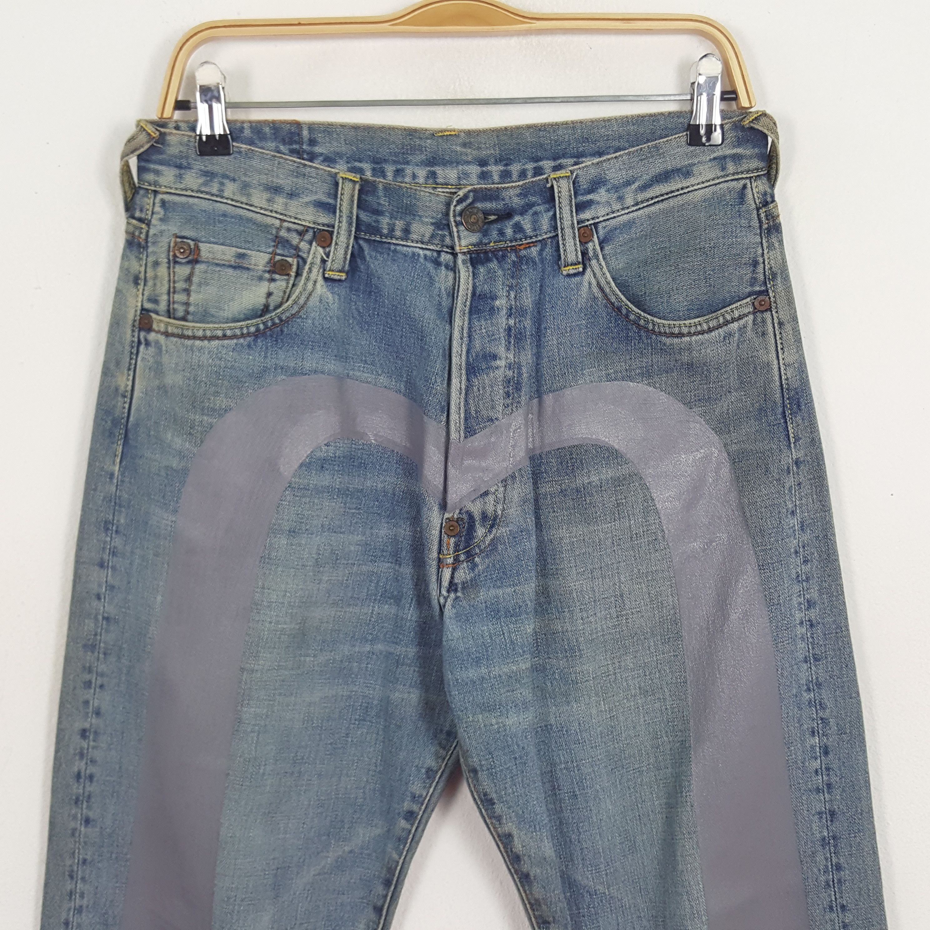Evisu × Japanese Brand × Vintage VIntage Evisu Japanese Brand Daicock Custom Art Denim Jeans Size US 30 / EU 46 - 2 Thumbnail