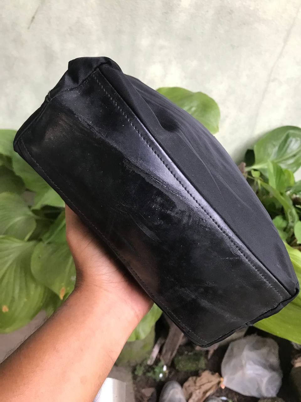 Prada × Vintage Prada Tote Bag Nylon Black Size ONE SIZE - 10 Thumbnail