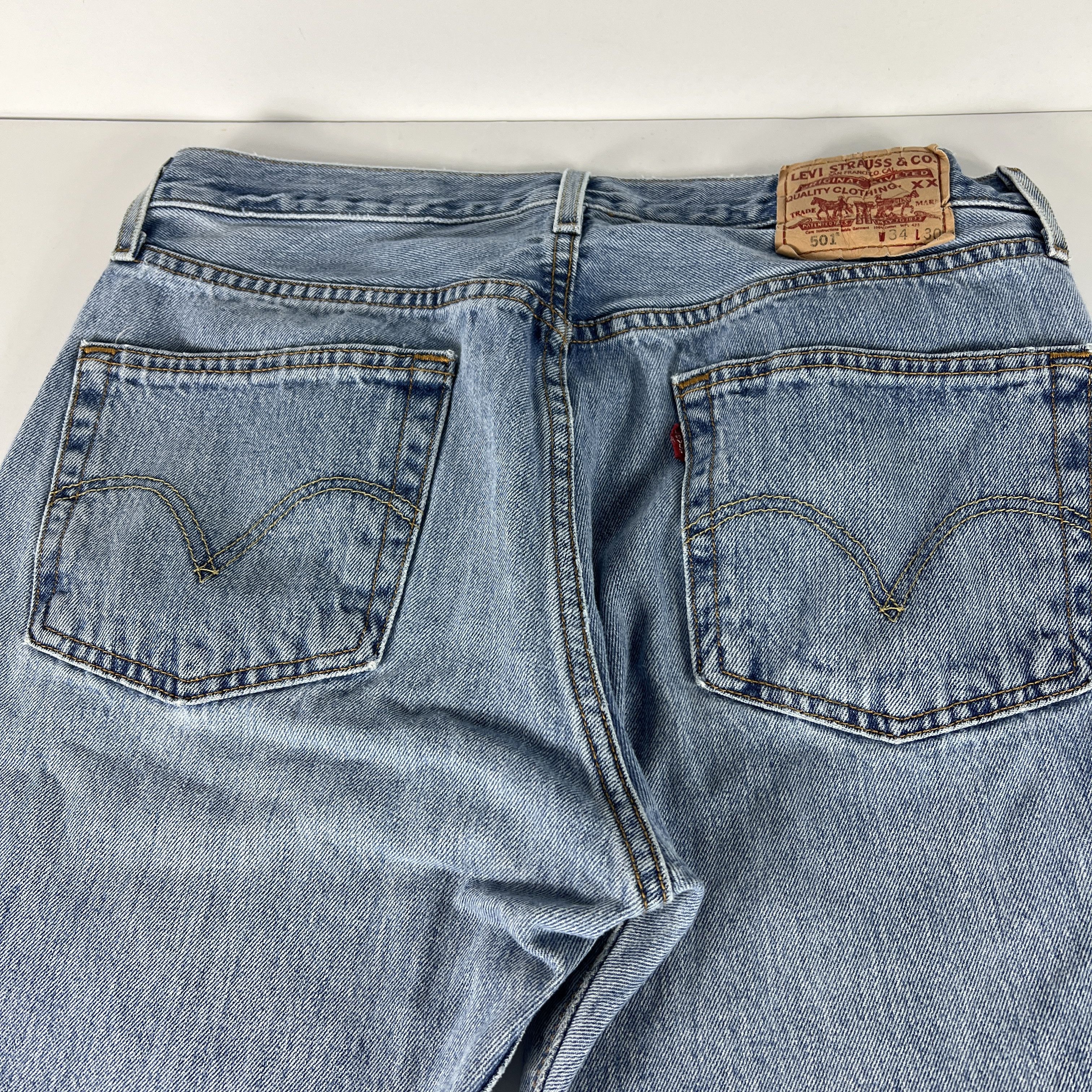 Levi's × Vintage Y2K Levi's Jeans 501 XX Original Straight Blue Faded Denim Size US 34 / EU 50 - 14 Thumbnail