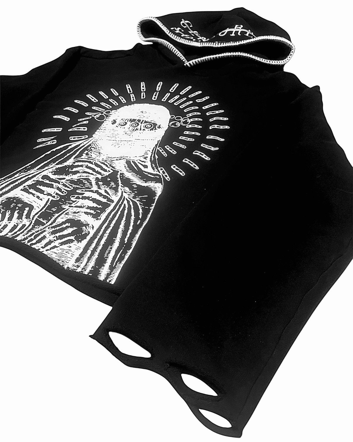 Designer × Japanese Brand Censored Society Black Saint Mary Cropped Hoodie Size US L / EU 52-54 / 3 - 4 Thumbnail