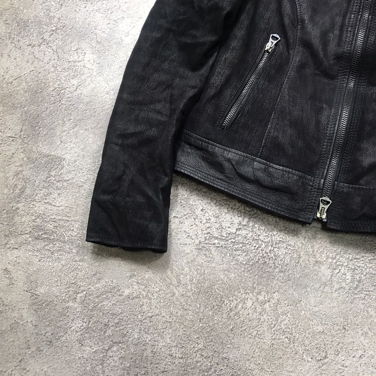 Vintage Vintage Y2K Black Moto Jacket Biker Streetwear Punk Baggy S Size S / US 4 / IT 40 - 4 Thumbnail