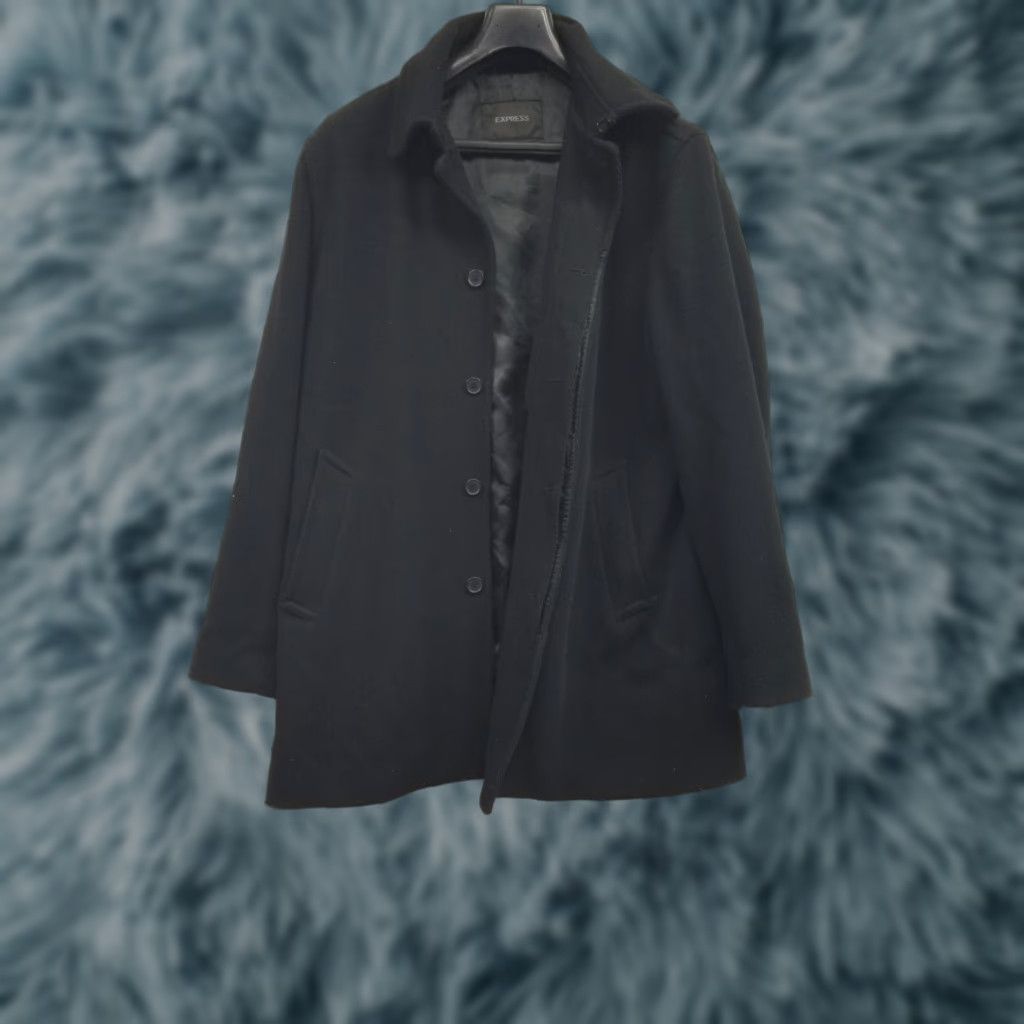 Express Express Mens Coat Wool Black Casual Dress Size Medium Size US M / EU 48-50 / 2 - 1 Thumbnail