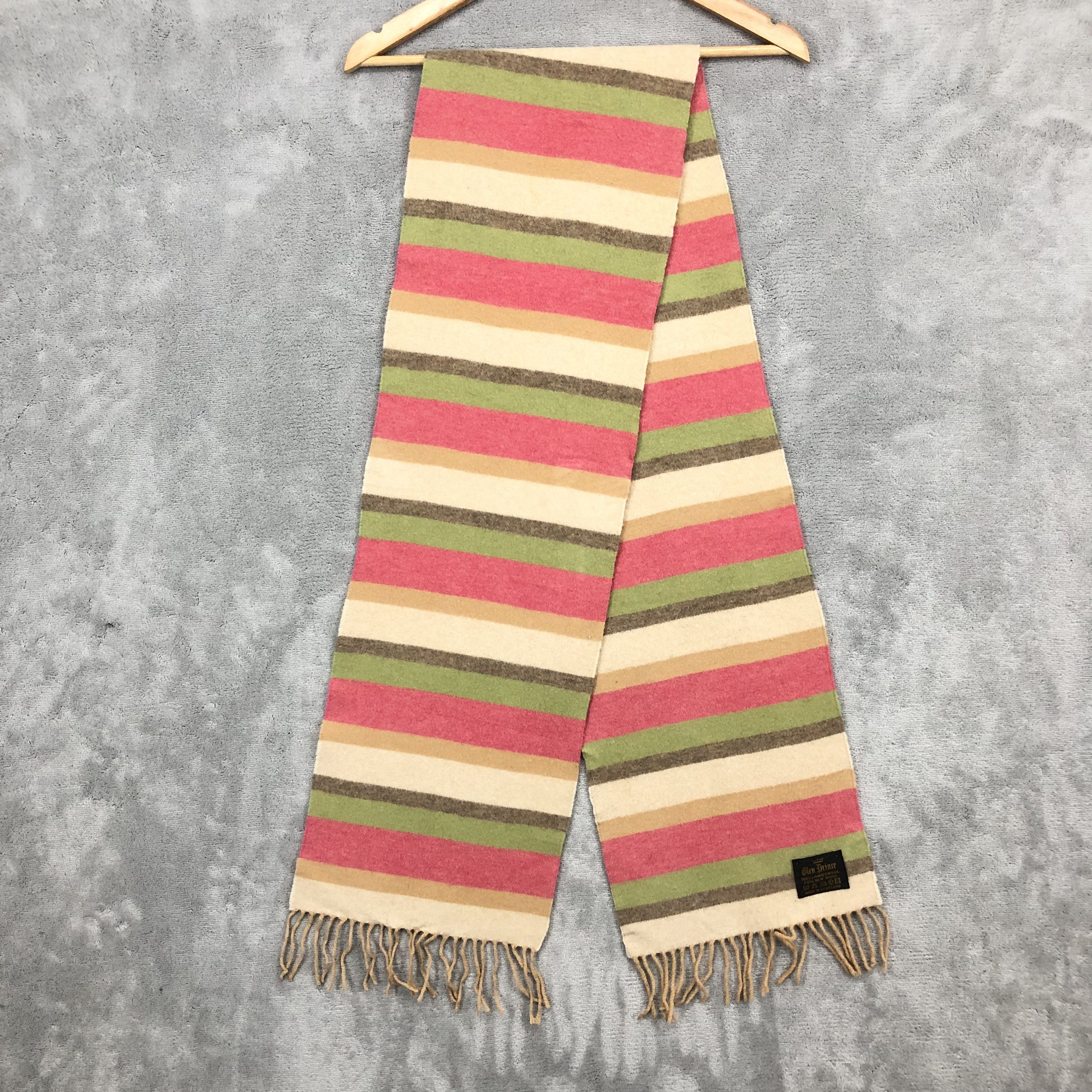 Designer Glen Prince Multicolor Lambswool Scarf Muffler Neck Scarf Size ONE SIZE - 1 Thumbnail