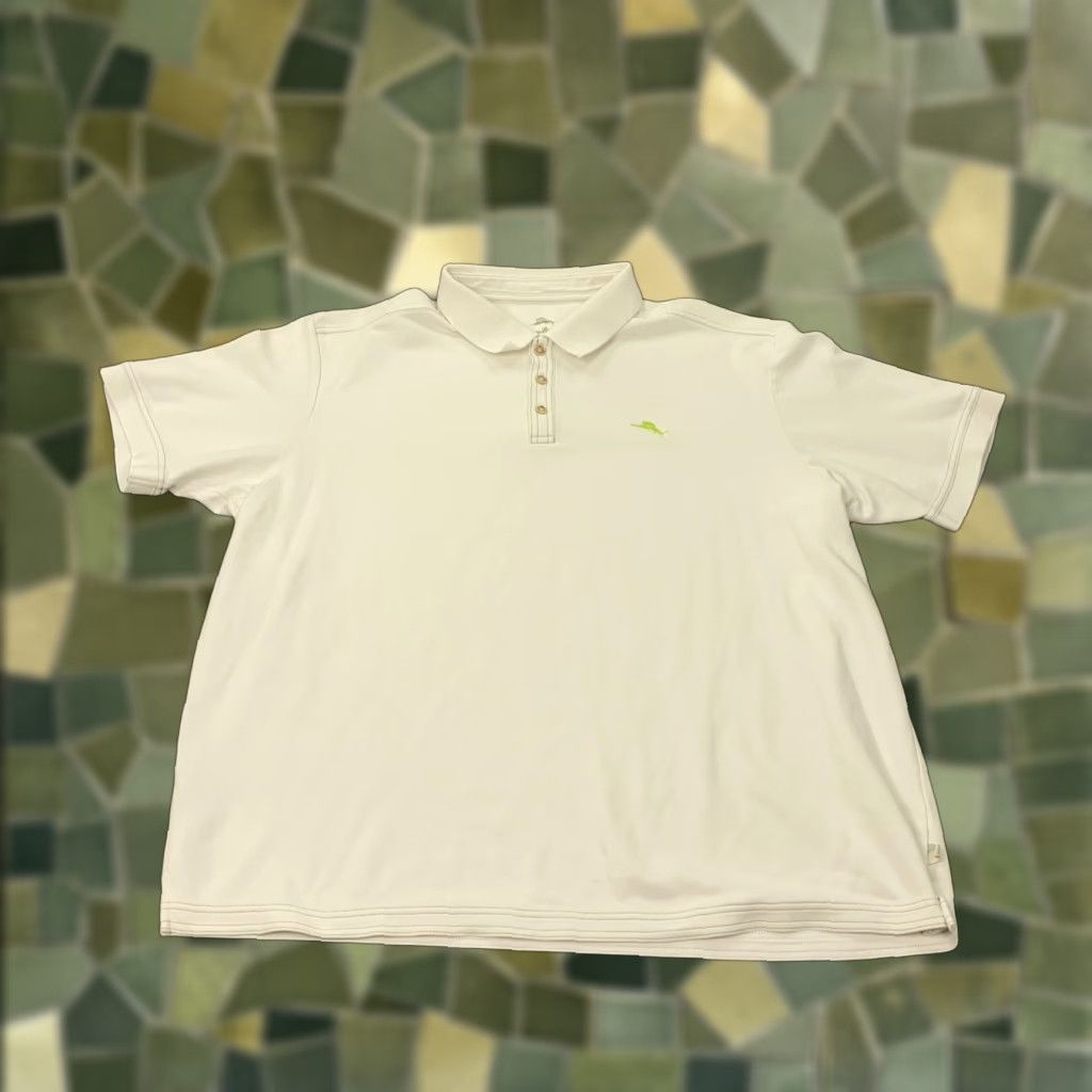 Tommy Bahama VINTAGE Tommy Bahama Polo Shirt Mens 2XL White Embroidered Size US XXL / EU 58 / 5 - 1 Thumbnail