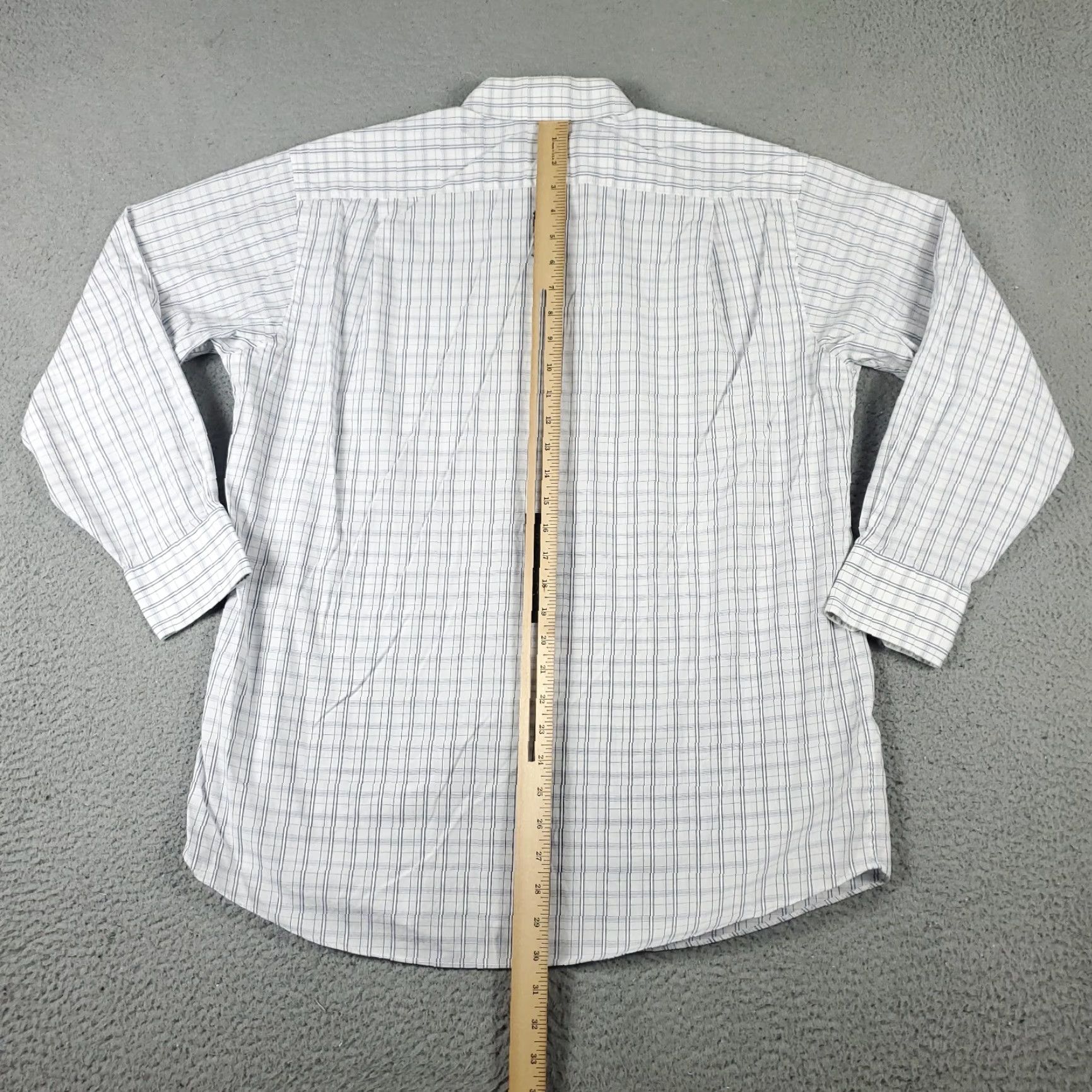 Tommy Bahama Tommy Bahama Dress Shirt Mens 16 White Plaid Long Sleeve Button Up 100% Cotton Regular Size 42R - 3 Thumbnail