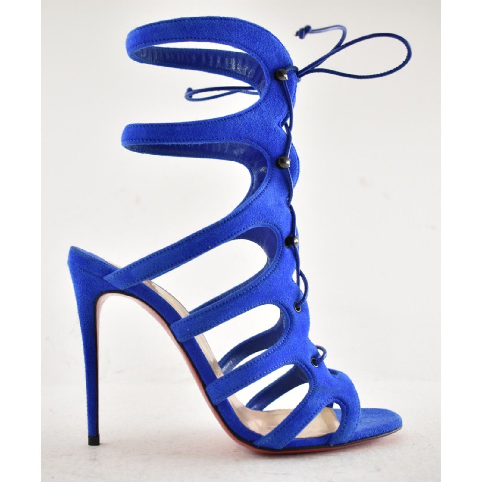 Christian Louboutin Christian Louboutin Amazoulo 100 Electric Lace Up Sandal 35 Size US 5 / IT 35 - 2 Thumbnail