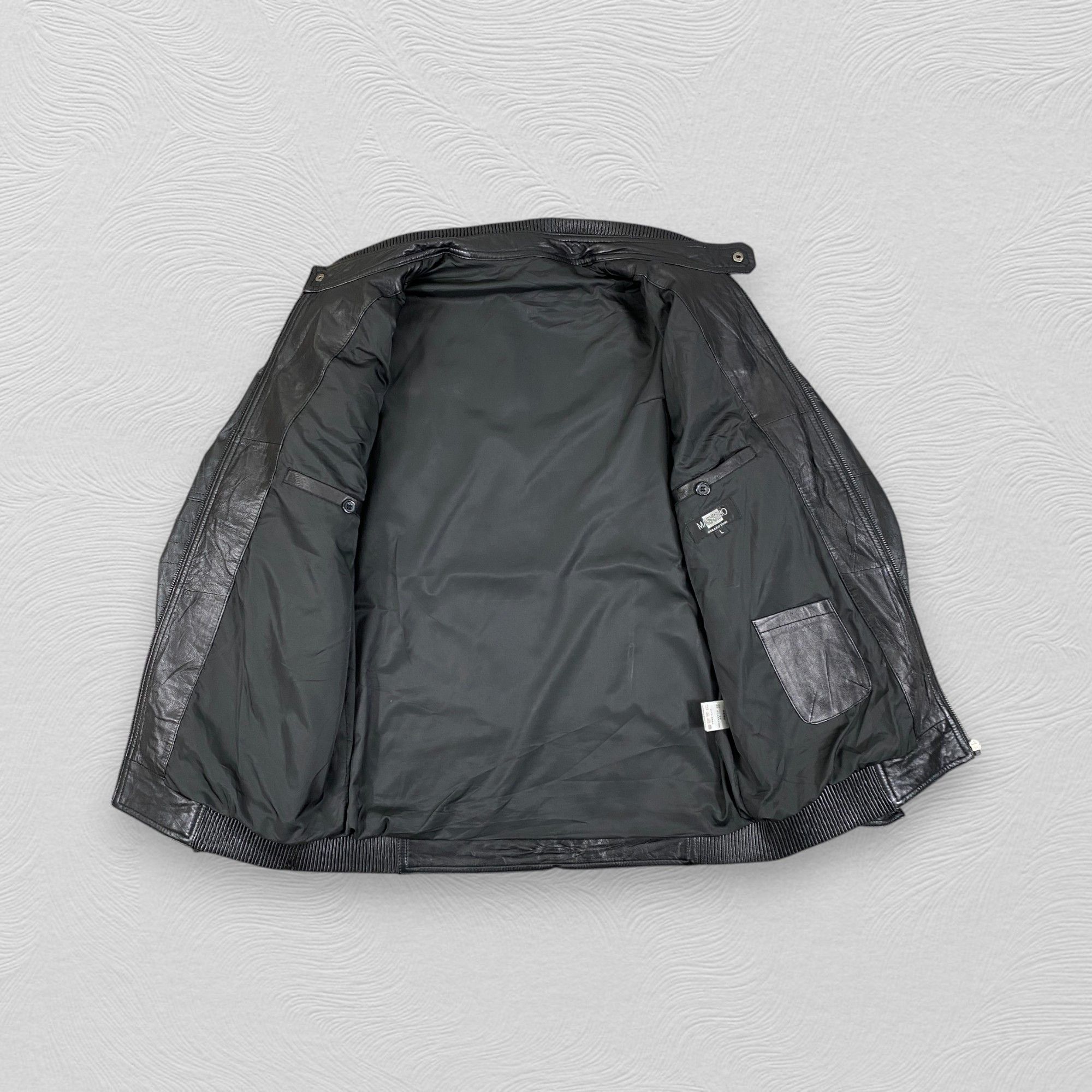 If Six Was Nine Vintage Massimo Collection Biker Black Jacket- J427 Size US L / EU 52-54 / 3 - 3 Thumbnail