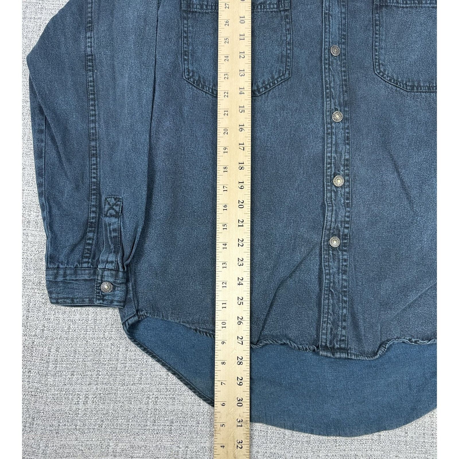 The Unbranded Brand Attrak Shirt Mens Medium Denim Long Sleeve Button Up Pocket Size US M / EU 48-50 / 2 - 3 Thumbnail