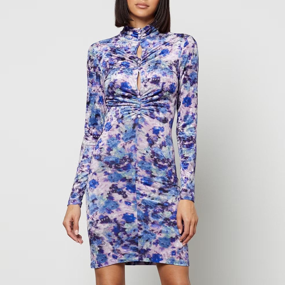 Isabel Marant Isabel Marant Gram floral velvet dre Size S / US 4 / IT 40 - 1 Thumbnail