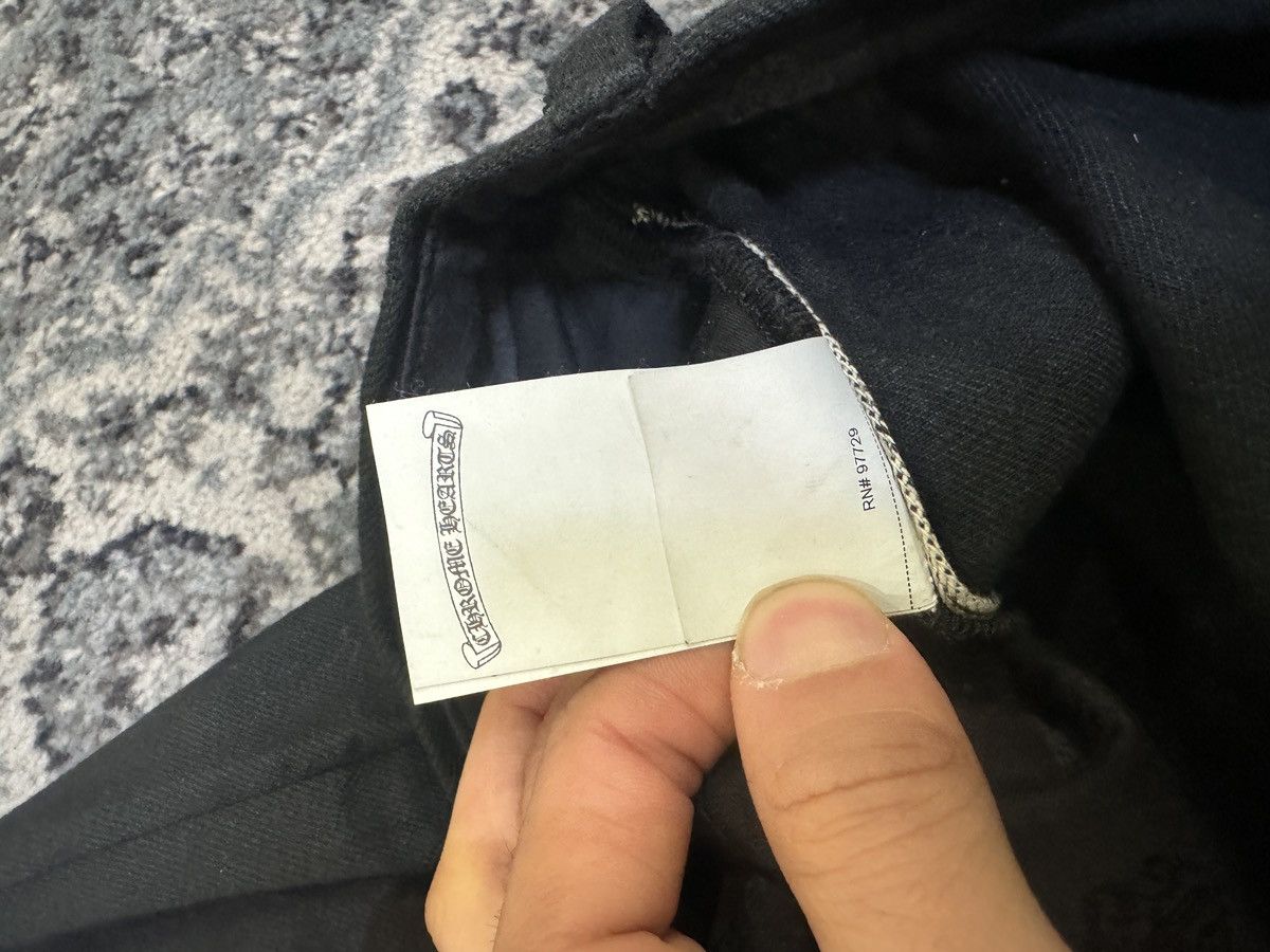 Chrome Hearts CHROME HEARTS PINK/CHECKERED KNEE CROSS PATCH DENIM SIZE 34 Size US 34 / EU 50 - 9 Thumbnail