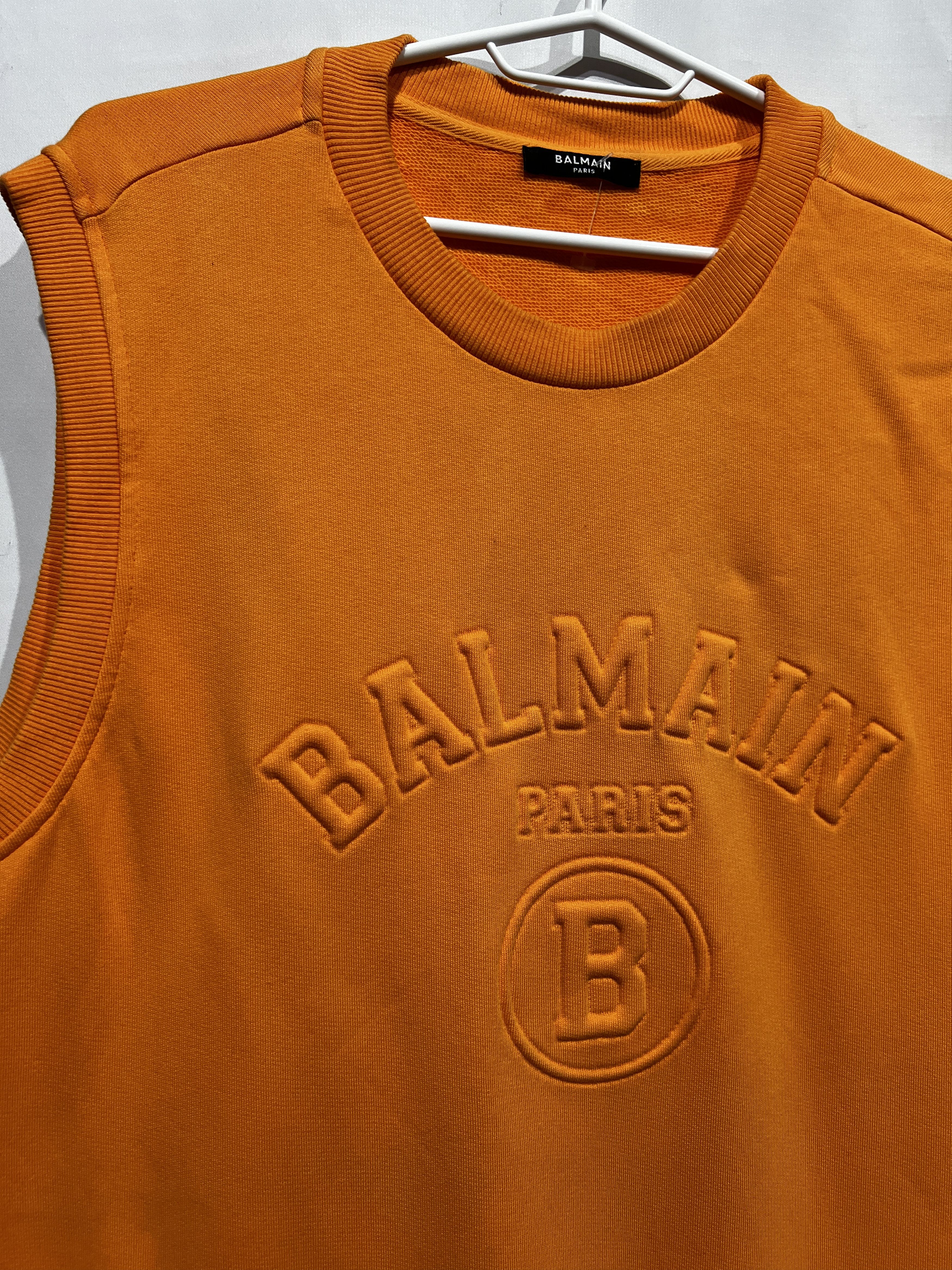 Balmain Balmain Paris Top Sleeveless Sweatshirt Vest Size M Size US M / EU 48-50 / 2 - 2 Thumbnail