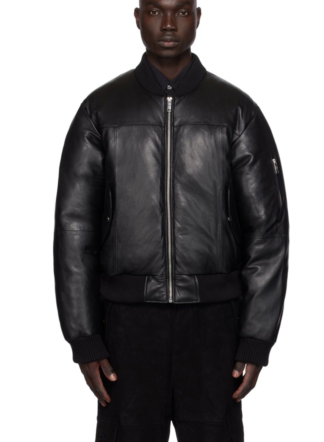 image of NWT - Deadwood Bofinger Leather Jacket in Black, Men's (Size Large)