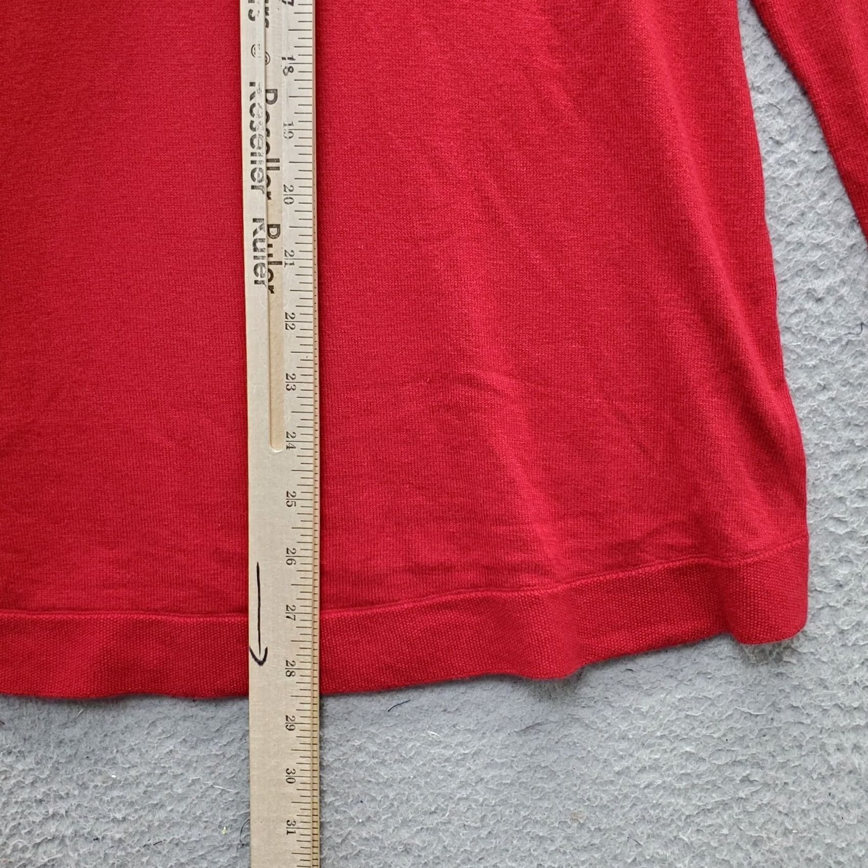 J. Jill J. Jill Sweater Womens Size M Red Solid Tight Knit Pullover Raglan Hem & Cuff Knitwear Size M / US 6-8 / IT 42-44 - 4 Thumbnail