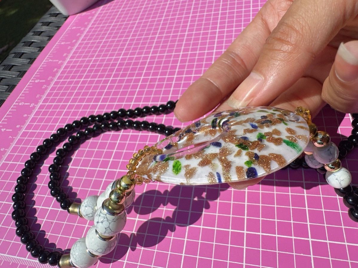 Designer ANN TAYLOR white teardrop pendant sparking long necklace Size ONE SIZE - 9 Thumbnail