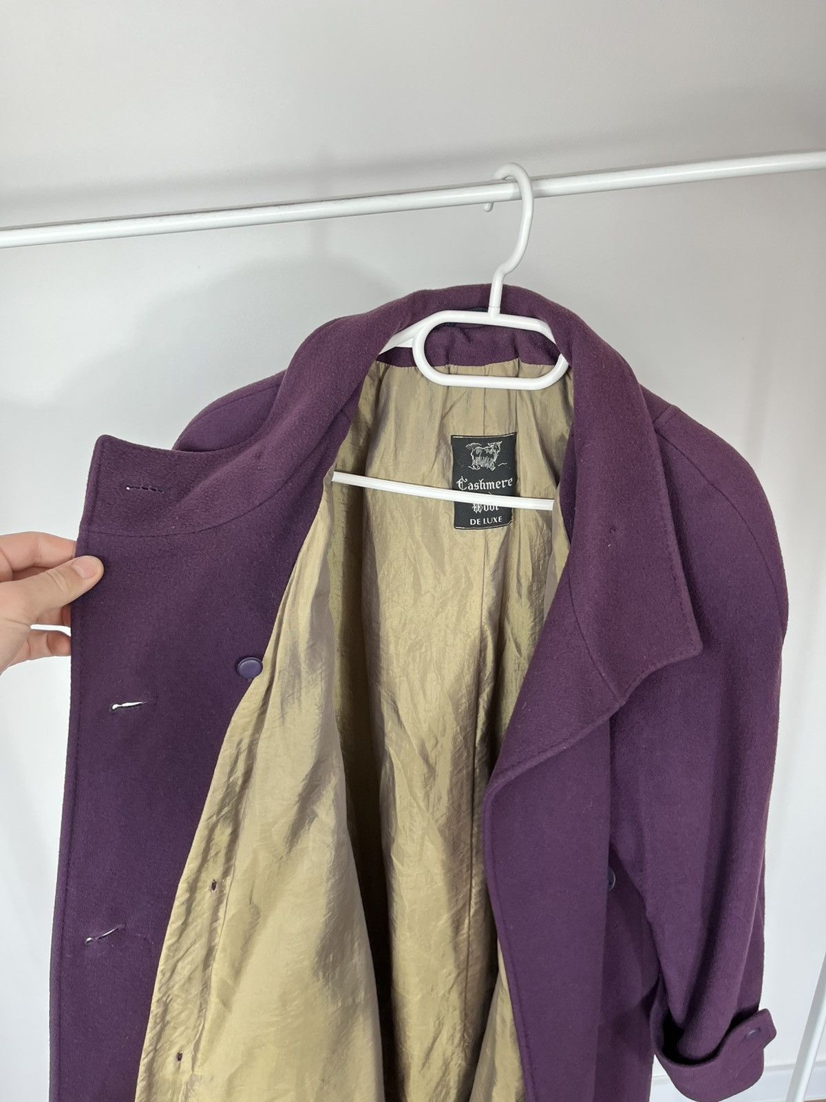 Other Cashmere Wool Coat Purple Women Made in Austria Warm Coat Size L / US 10 / IT 46 - 13 Thumbnail