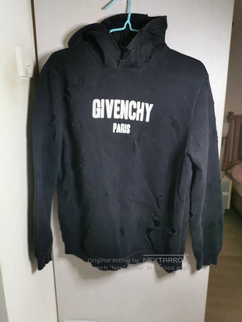 Givenchy Givenchy Ripped Mens Hoodie L Size US L / EU 52-54 / 3 - 1 Thumbnail