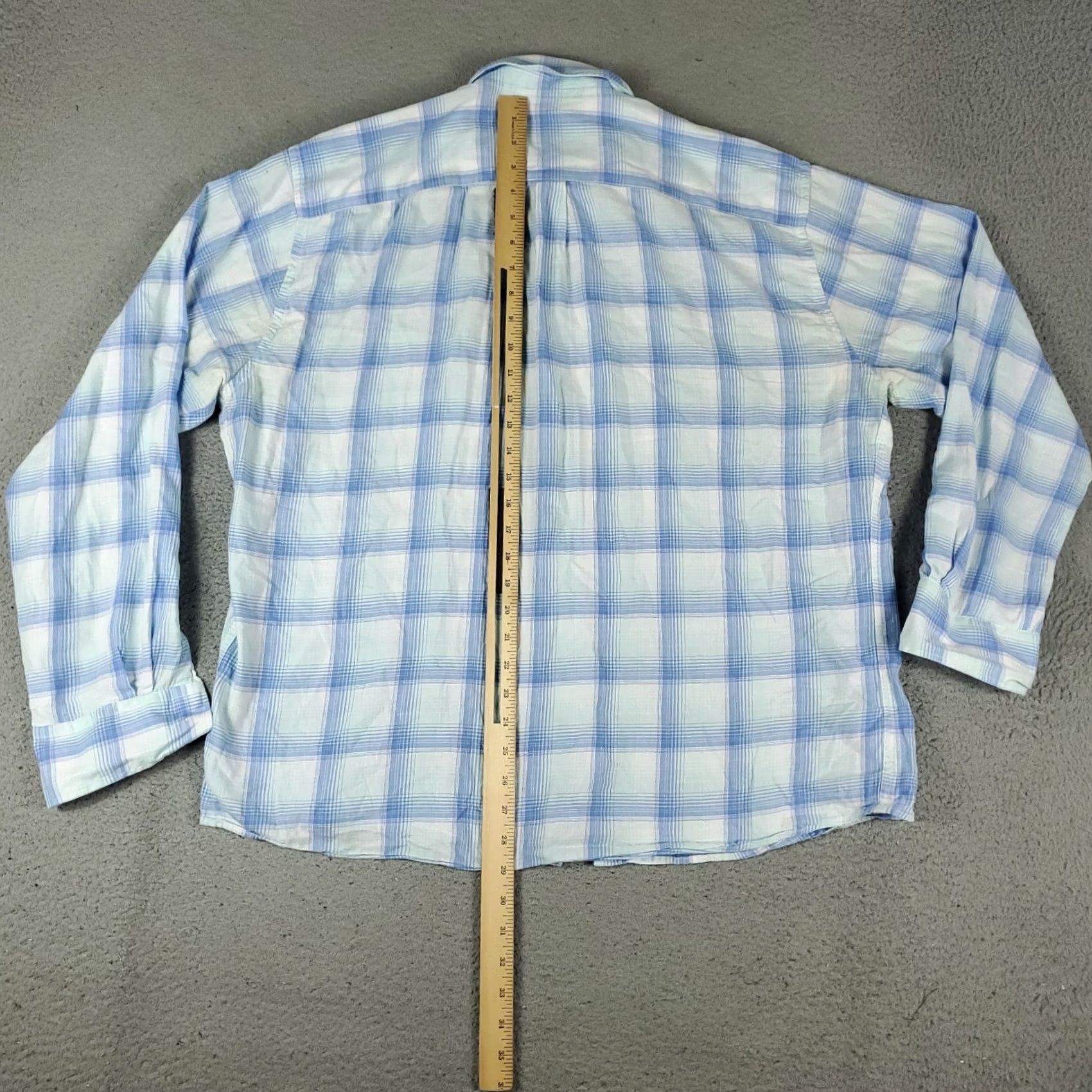 Peter Millar Peter Millar Shirt Mens Blue Plaid Casual Button Up Long Sleeve - Vintage Size US XL / EU 56 / 4 - 6 Thumbnail