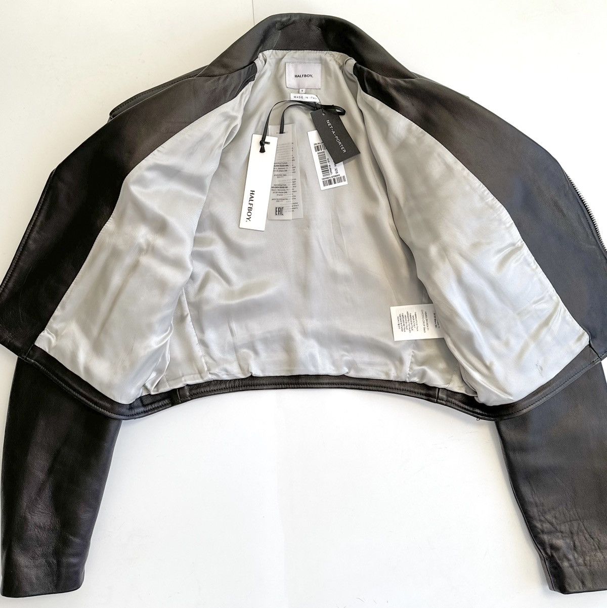 Other Halfboy Chiodo cropped biker jacket black leather Size S / US 4 / IT 40 - 9 Thumbnail